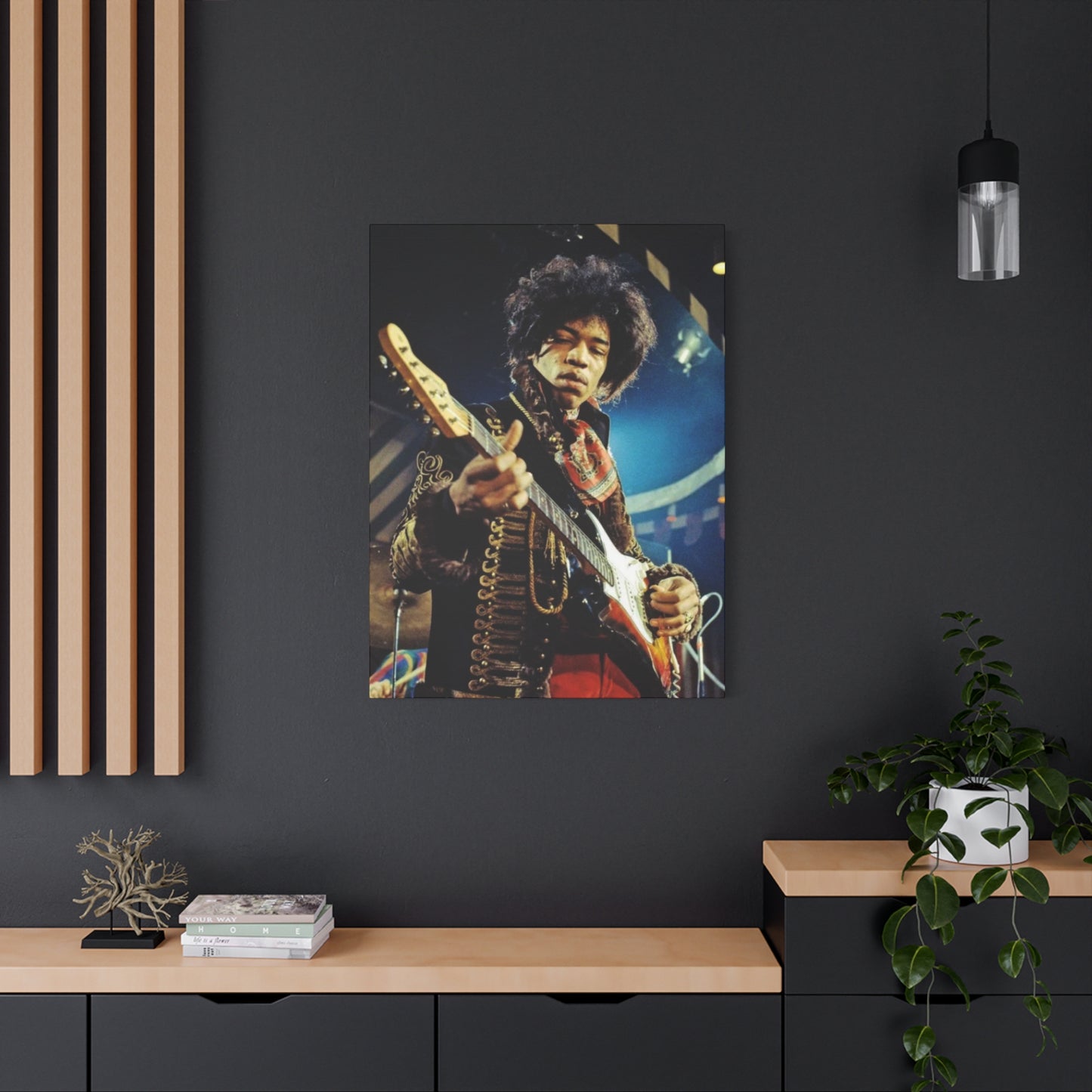 Jimi Hendrix Playing Guitar Poster Wall Art & Canvas Prints