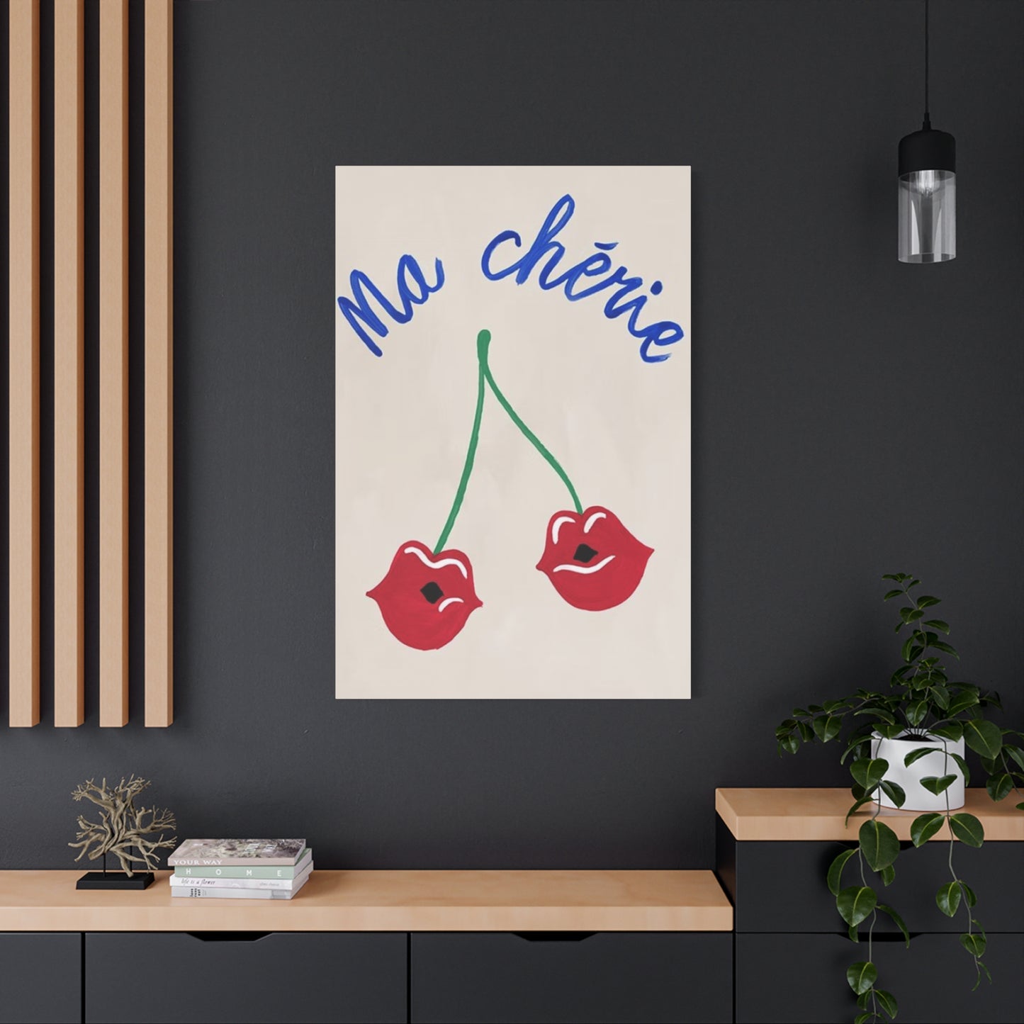 Lips Shaped Cherry Wall Art & Canvas Prints