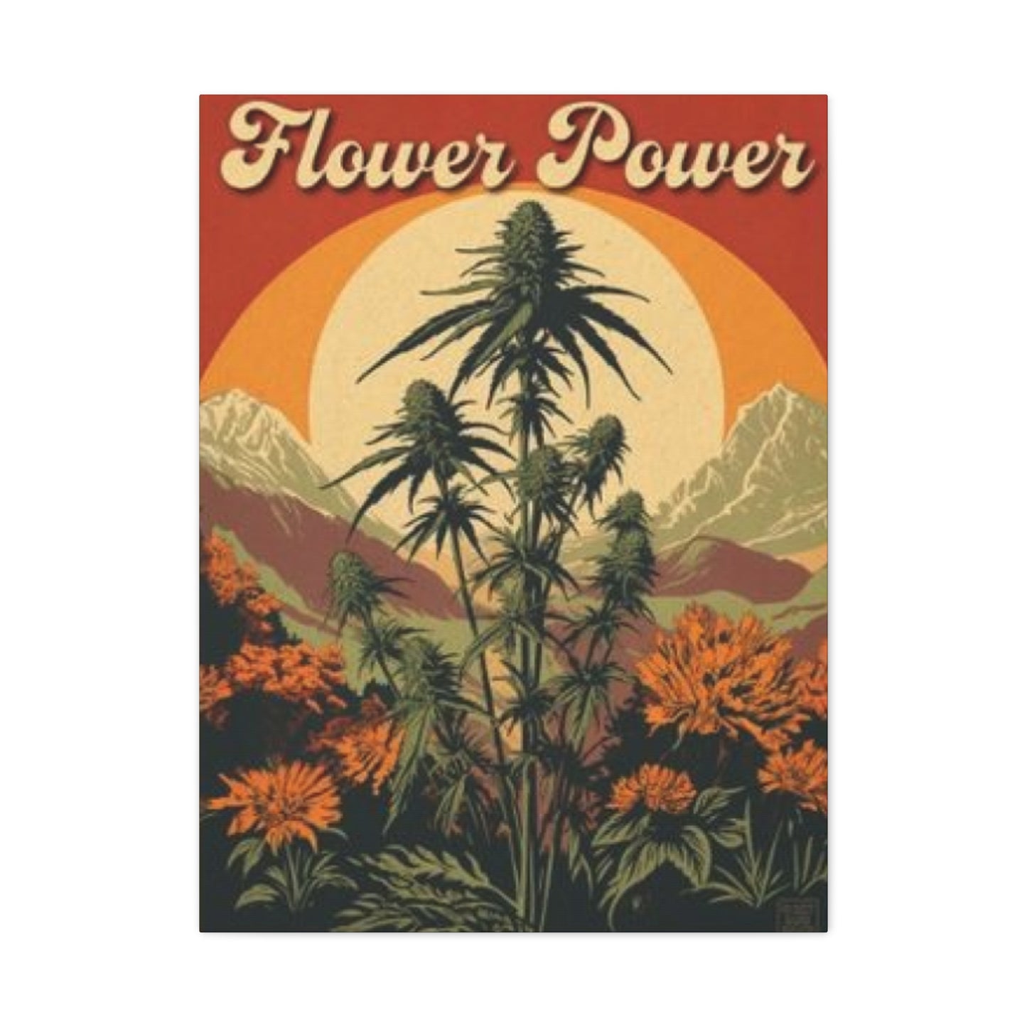 Flower Power Marijuana Wall Art & Canvas Prints