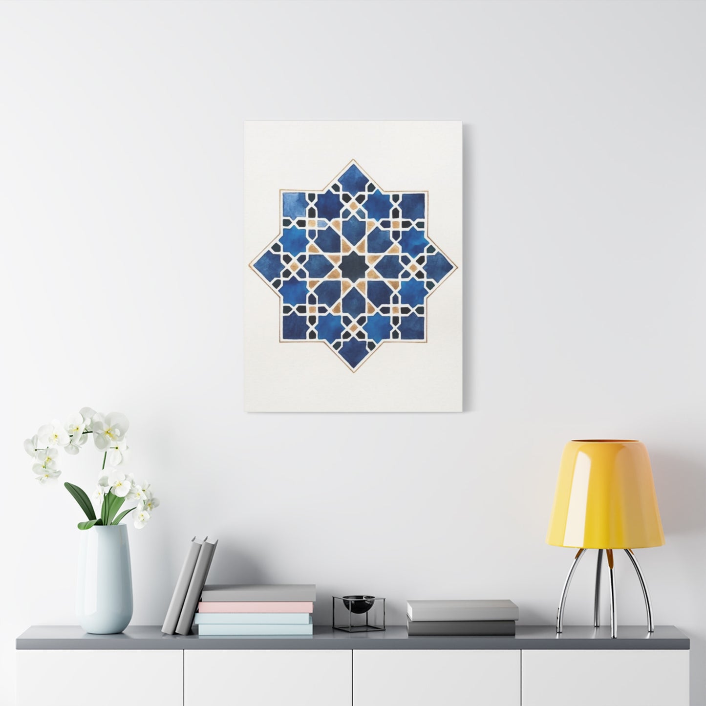 Blue Pattern Moroccan Wall Art & Canvas Prints