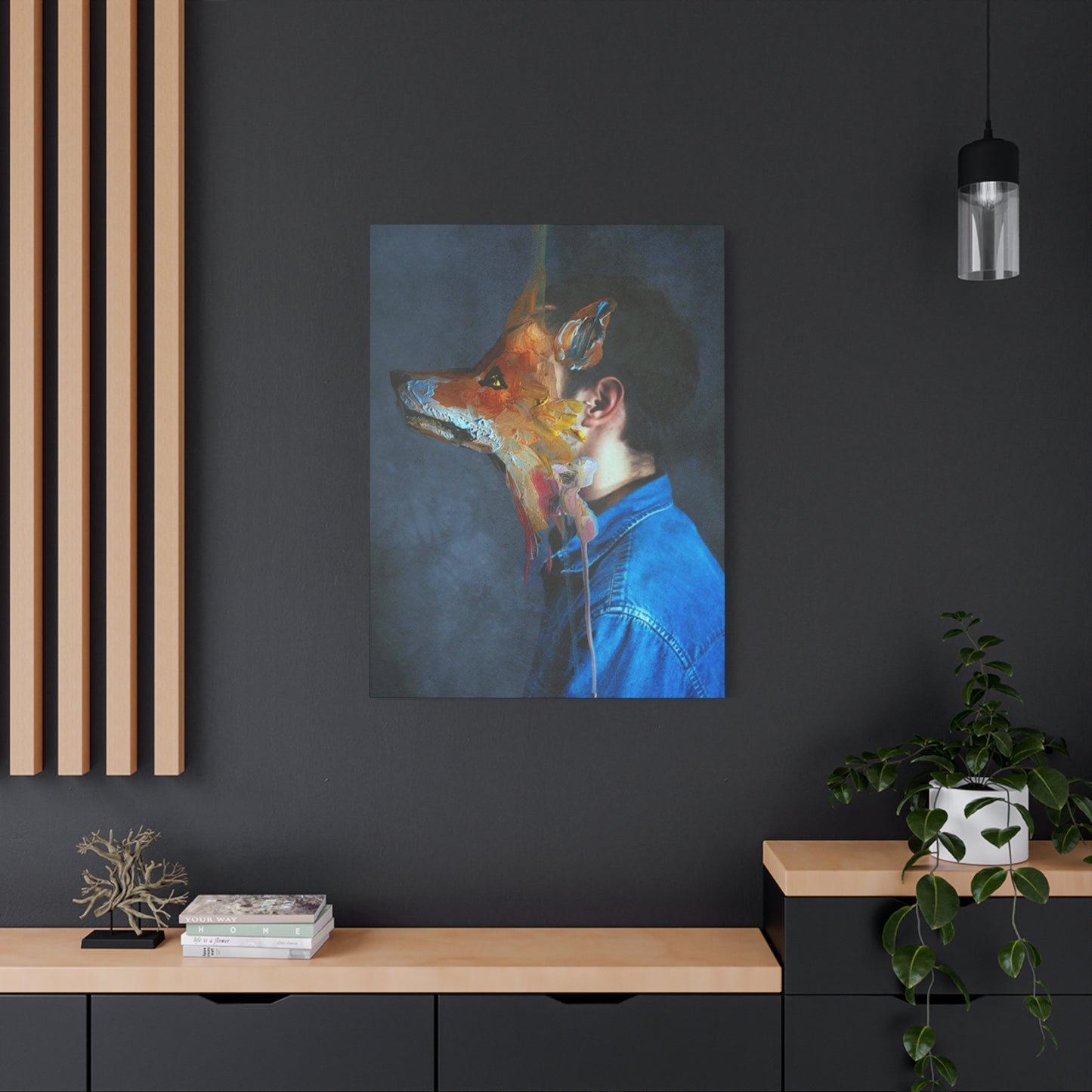 Man And Dog Painting Mixed Media Wall Art & Canvas Prints