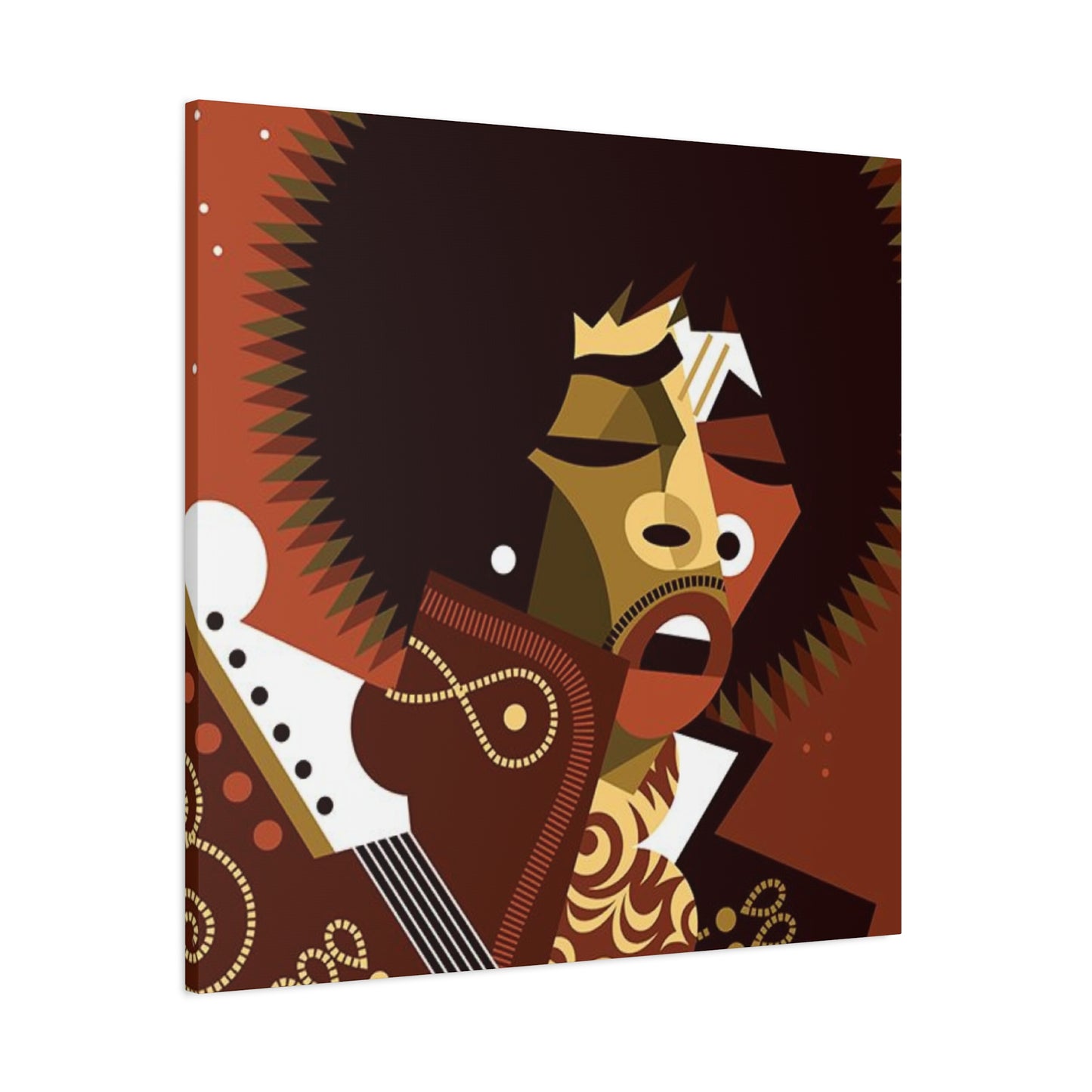 Jimi Hendrix Cartoon Poster Wall Art & Canvas Prints