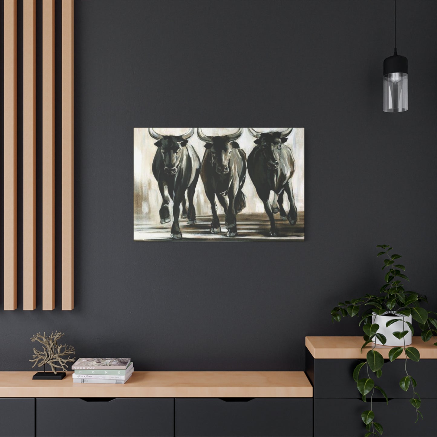 Three Bull Man Cave Decor Wall Art & Canvas Prints