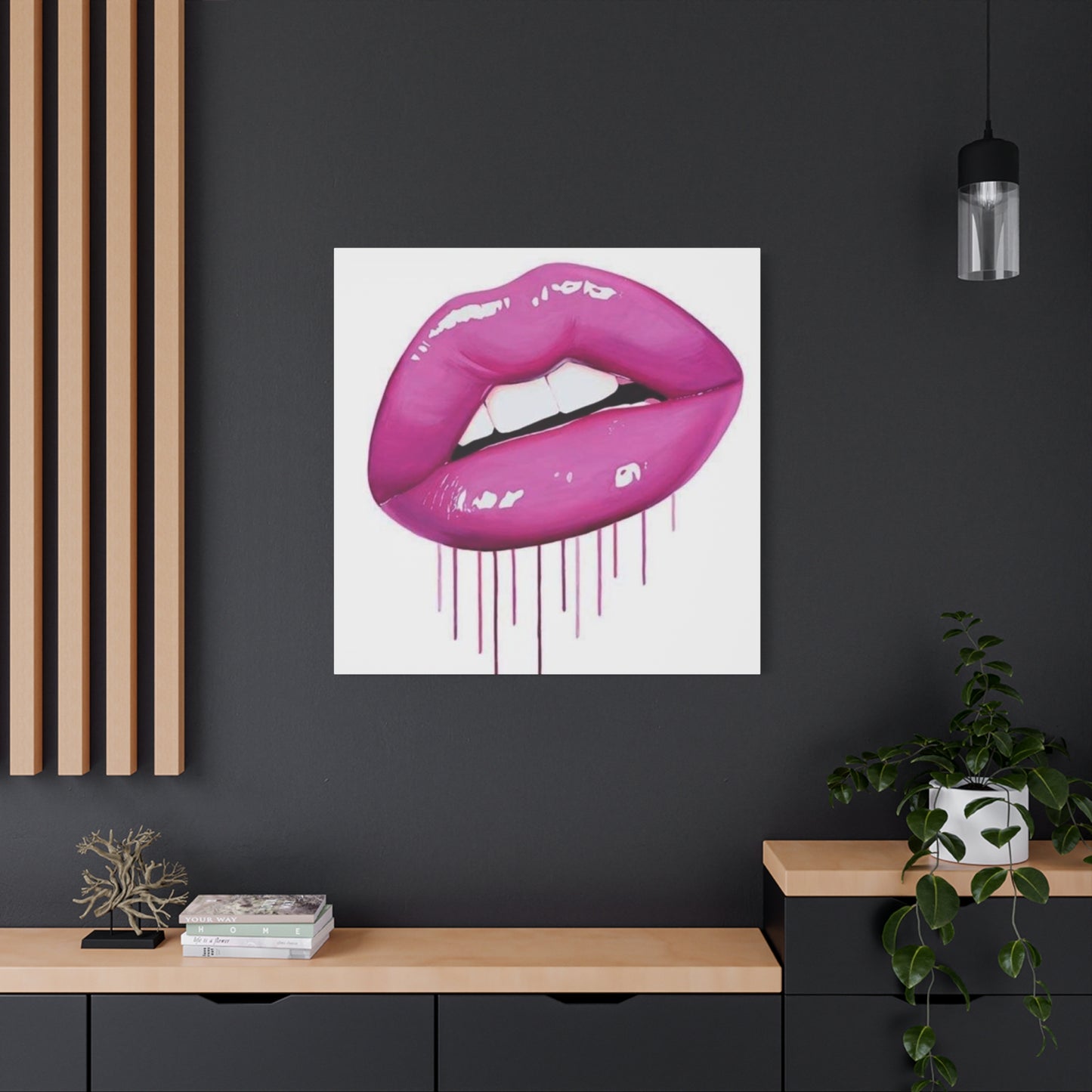 Dark Pink Lips Wall Art & Canvas Prints