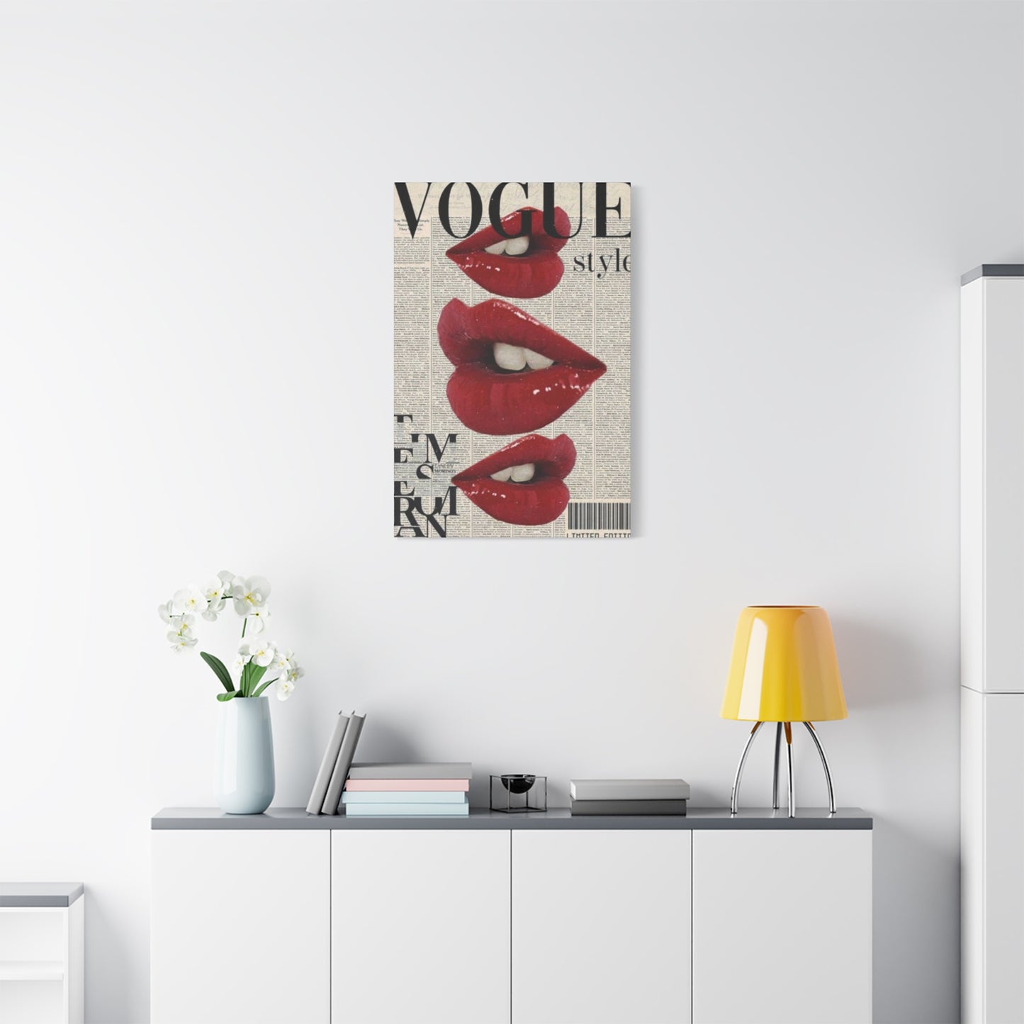 Vogue Lips Modernism Wall Art & Canvas Prints