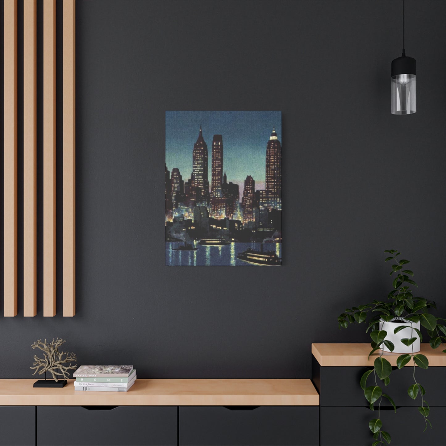 Night Skyline in New York City Wall Art & Canvas Prints