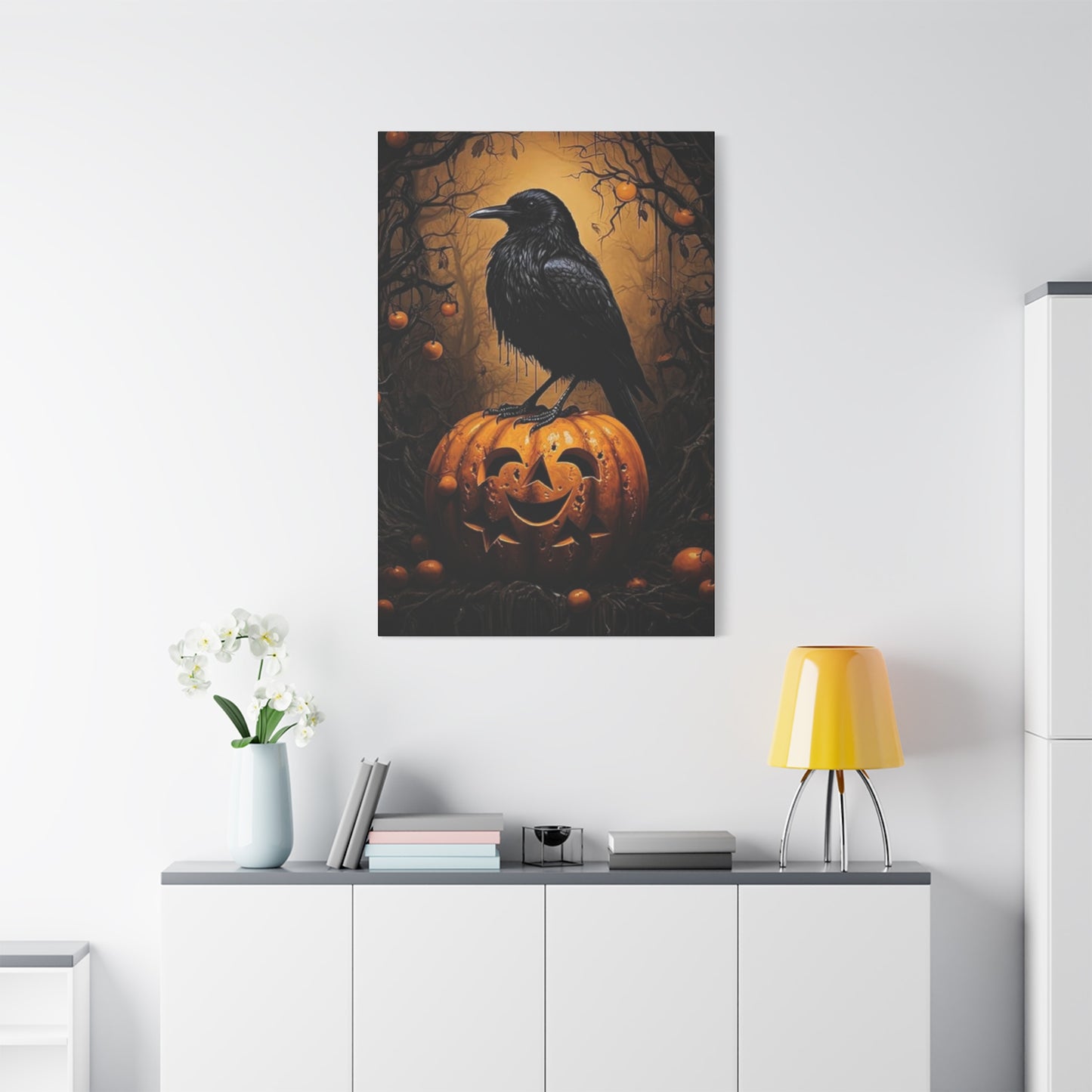 Scary Crow Wall Art & Canvas Prints