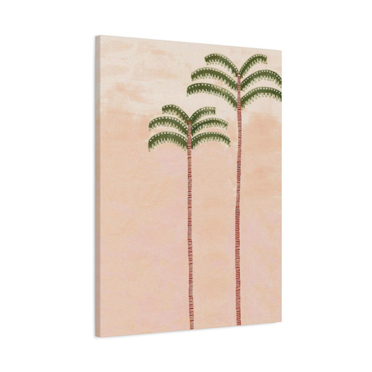 Drawing Of Two Palm Tree Wall Art & Canvas Prints