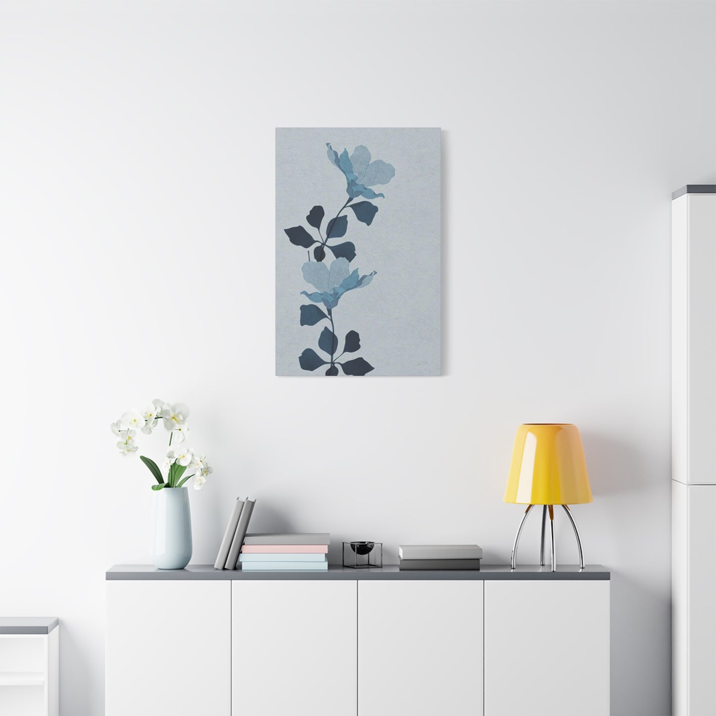 Blue Leaves Entryway Wall Art & Canvas Prints