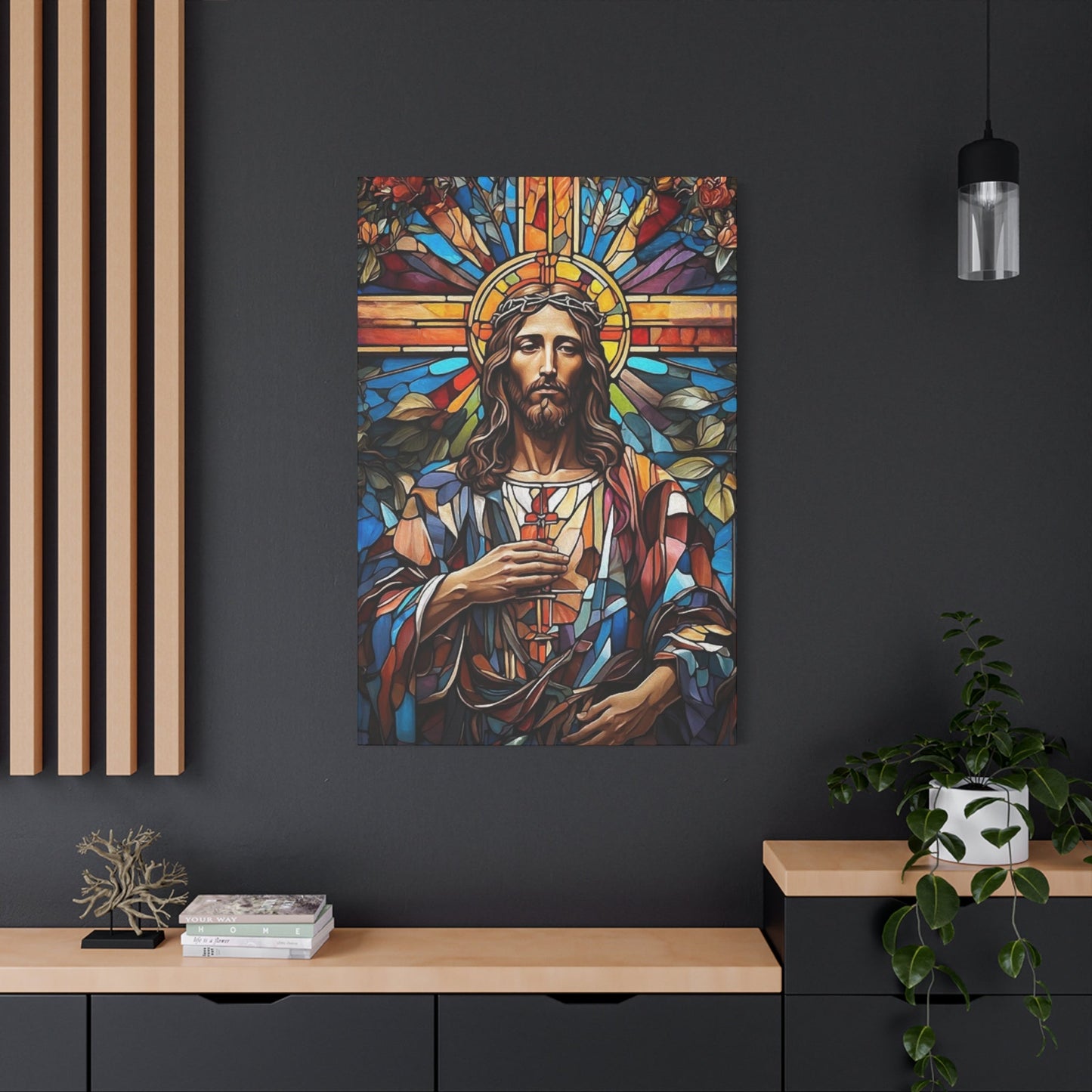 Colorblock Jesus Wall Art & Canvas Prints