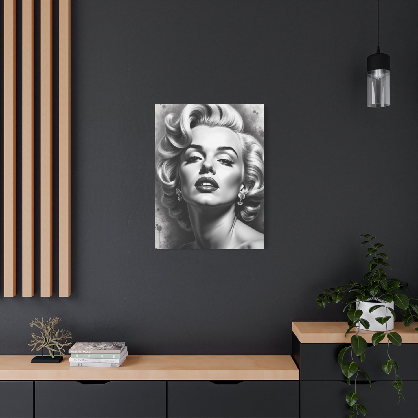 Monochrome Beautiful Marilyn Monroe Wall Art & Canvas Prints