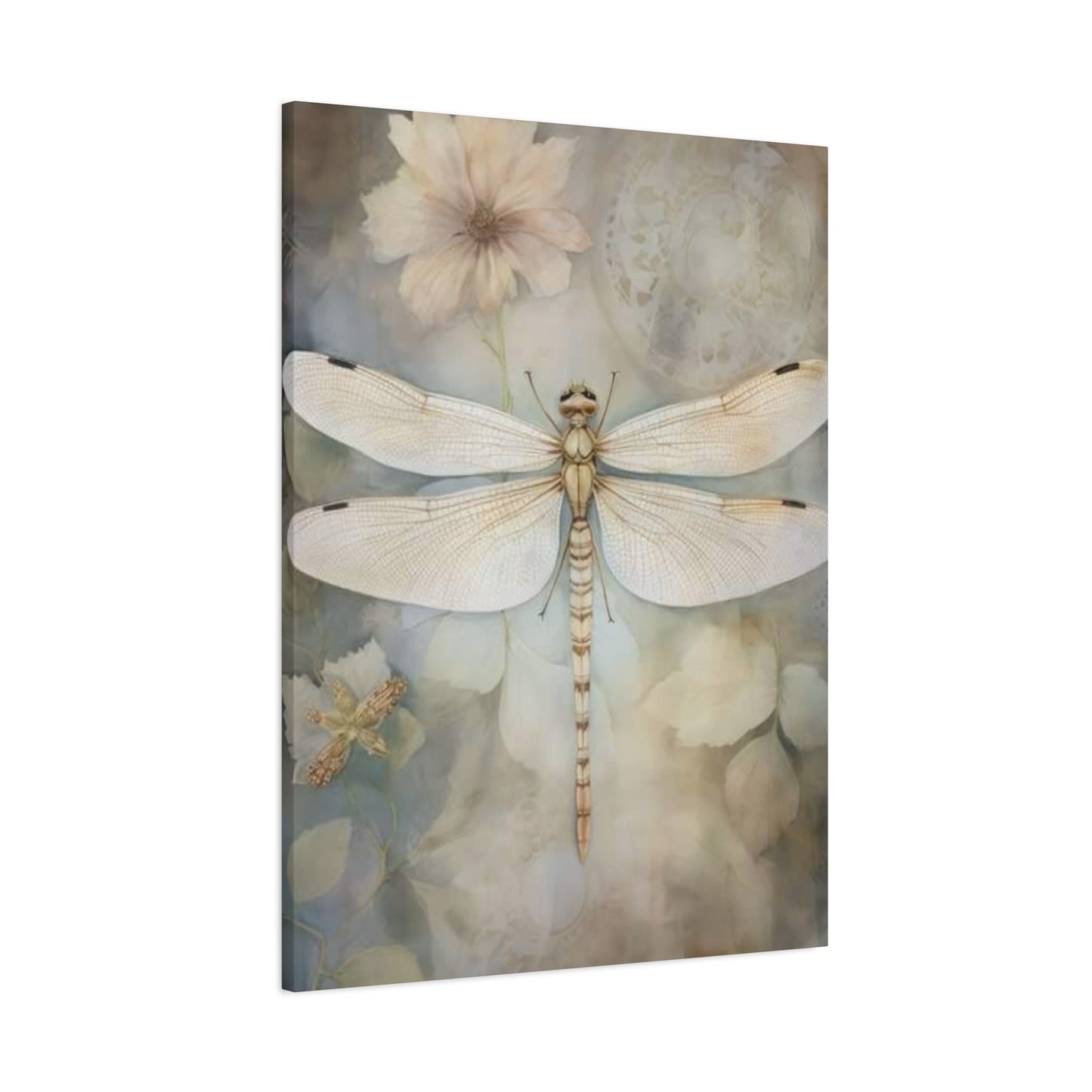 Earthy Creamy Dragonfly Wall Art & Canvas Prints