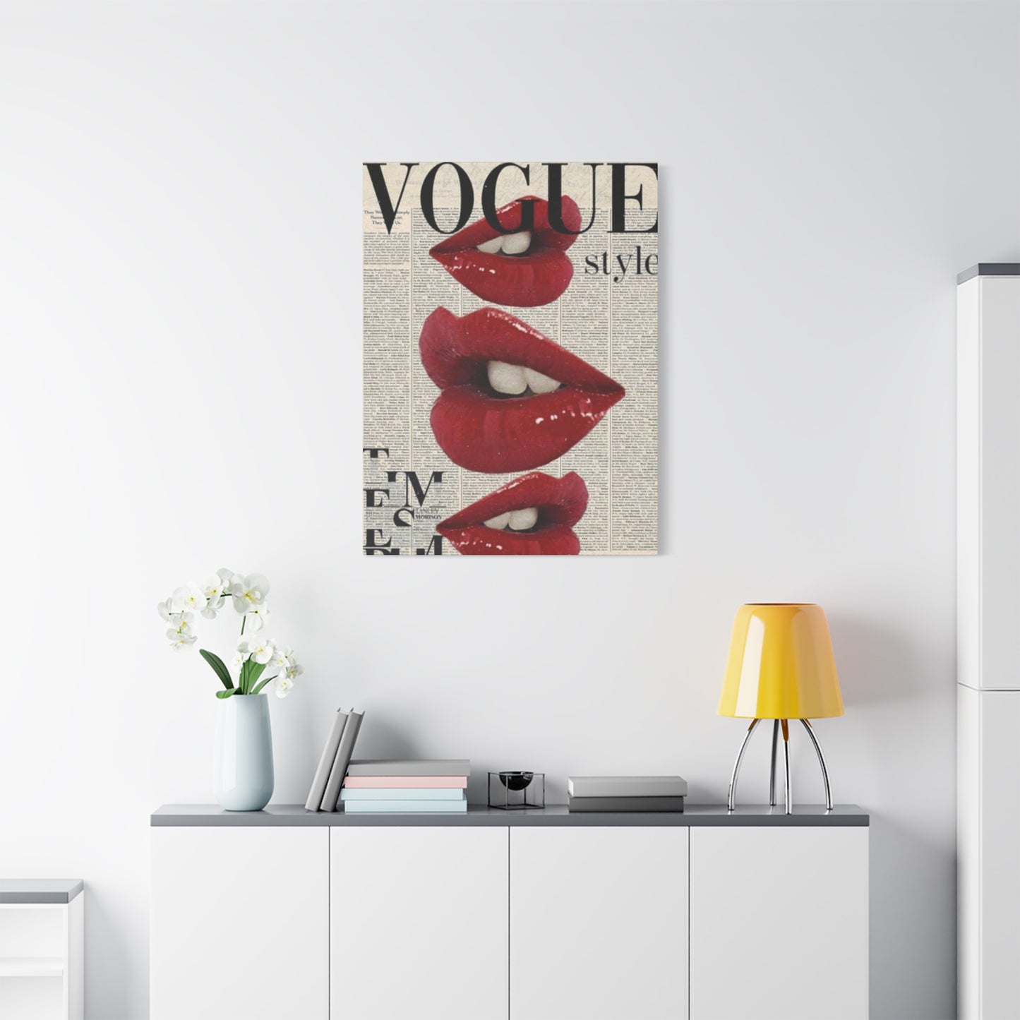 Vogue Lips Modernism Wall Art & Canvas Prints