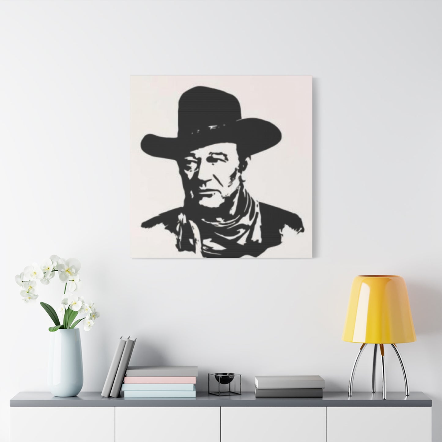 Cowboy Portrait Drawing Wall Art & Canvas Prints