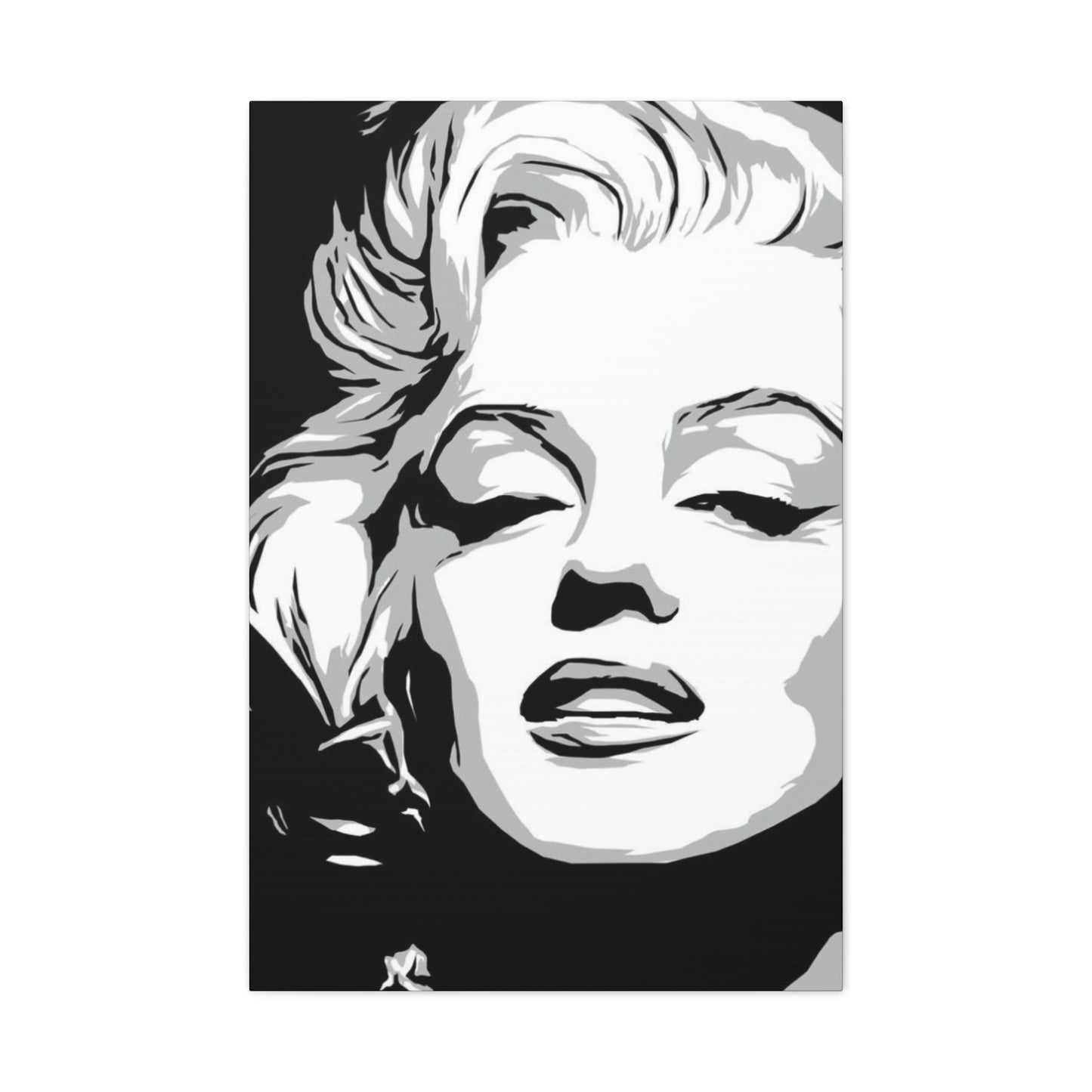 Monochrome Beautiful Marilyn Monroe Drawing Wall Art & Canvas Prints