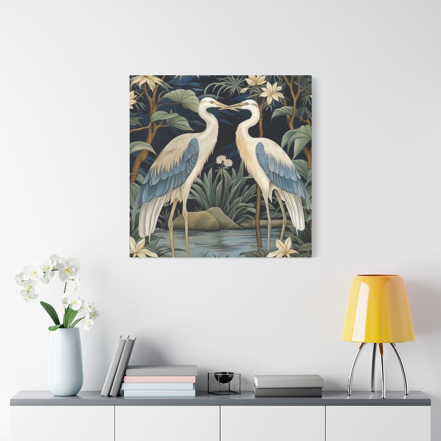 Two Beautiful Herons Wall Art & Canvas Prints