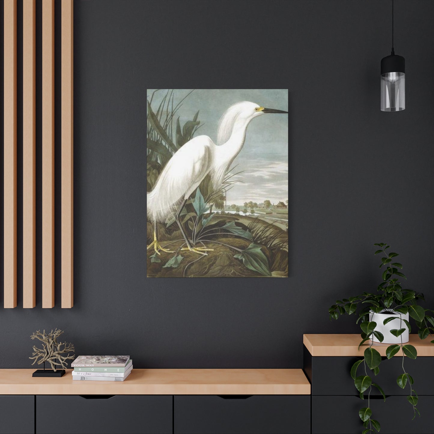 Long Beak White Heron Wall Art & Canvas Prints