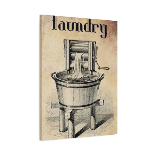 Vintage Washer Poster Laundry Wall Art & Canvas Prints