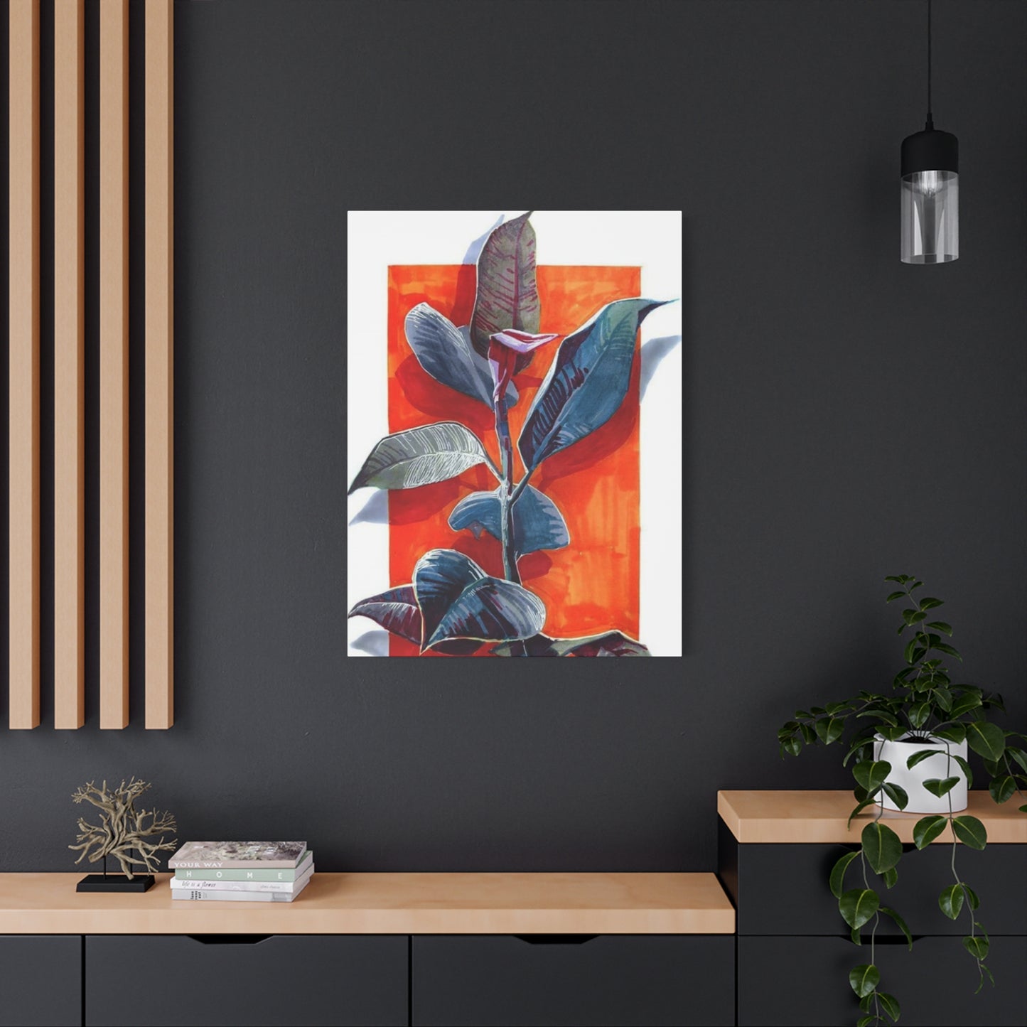 Leaf Plant Abstract Modernism Wall Art & Canvas Prints