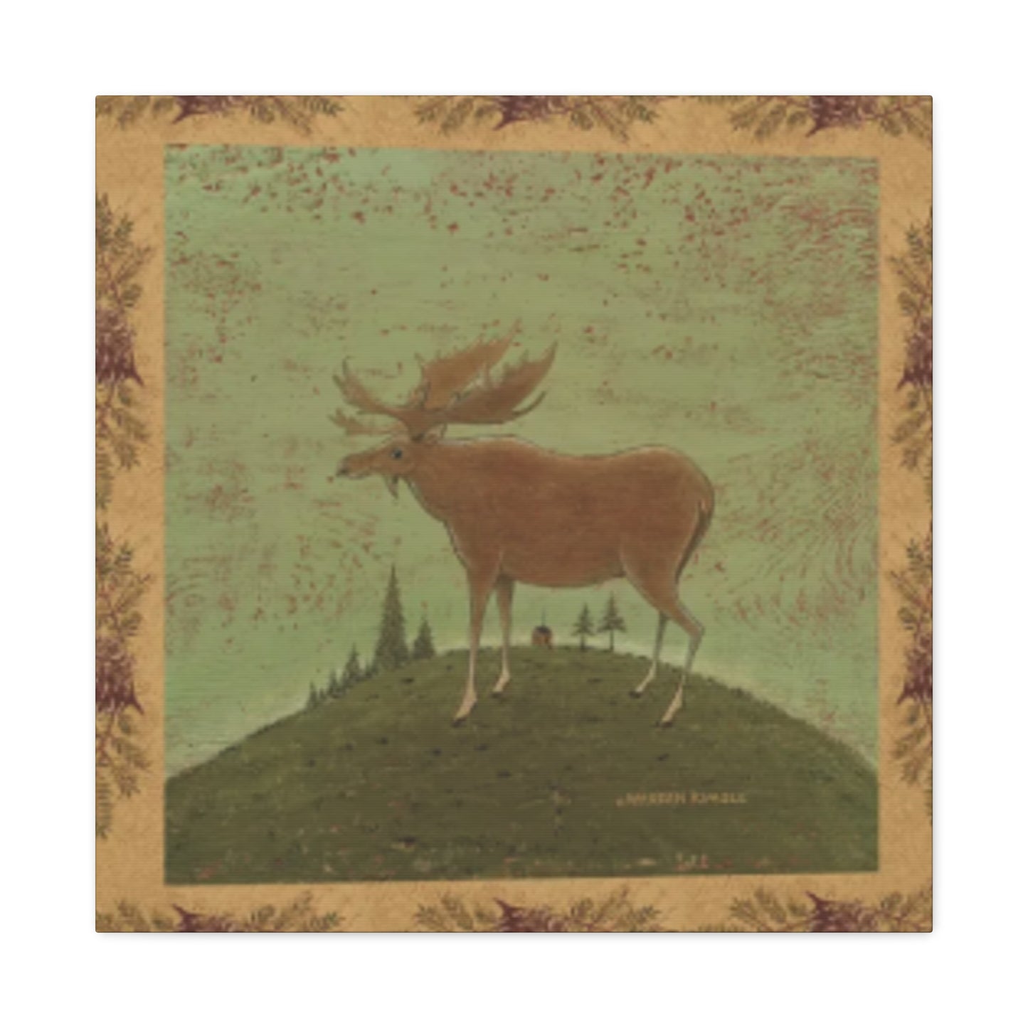 Reindeer Painting Poster Wall Art & Canvas Prints