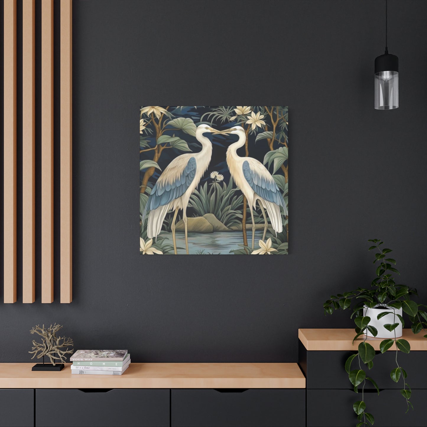 Two Beautiful Herons Wall Art & Canvas Prints