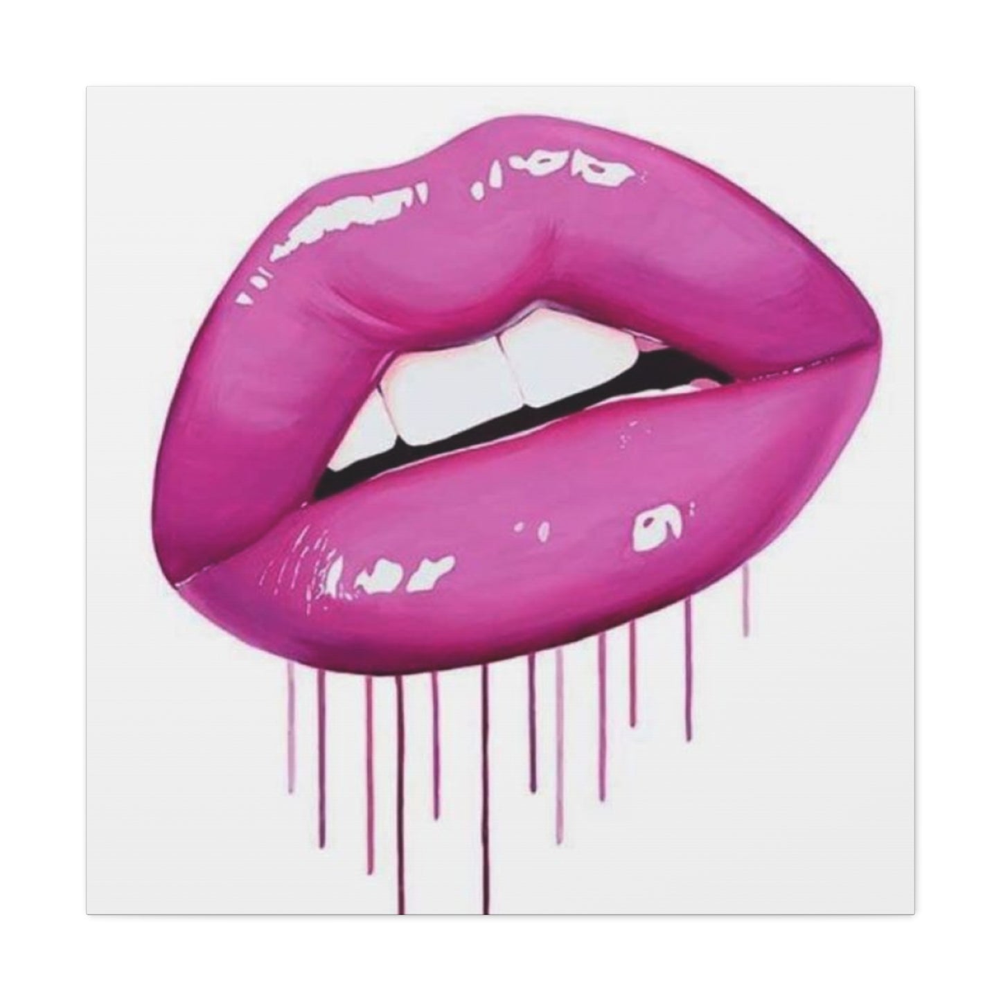 Dark Pink Lips Wall Art & Canvas Prints