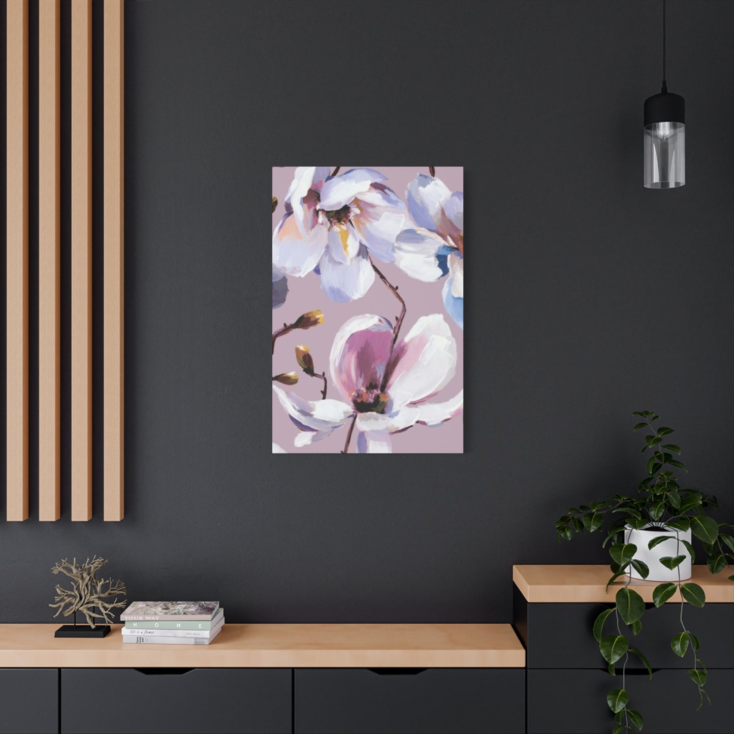 Purple Magnolia Flower Painting Wall Art & Canvas Prints