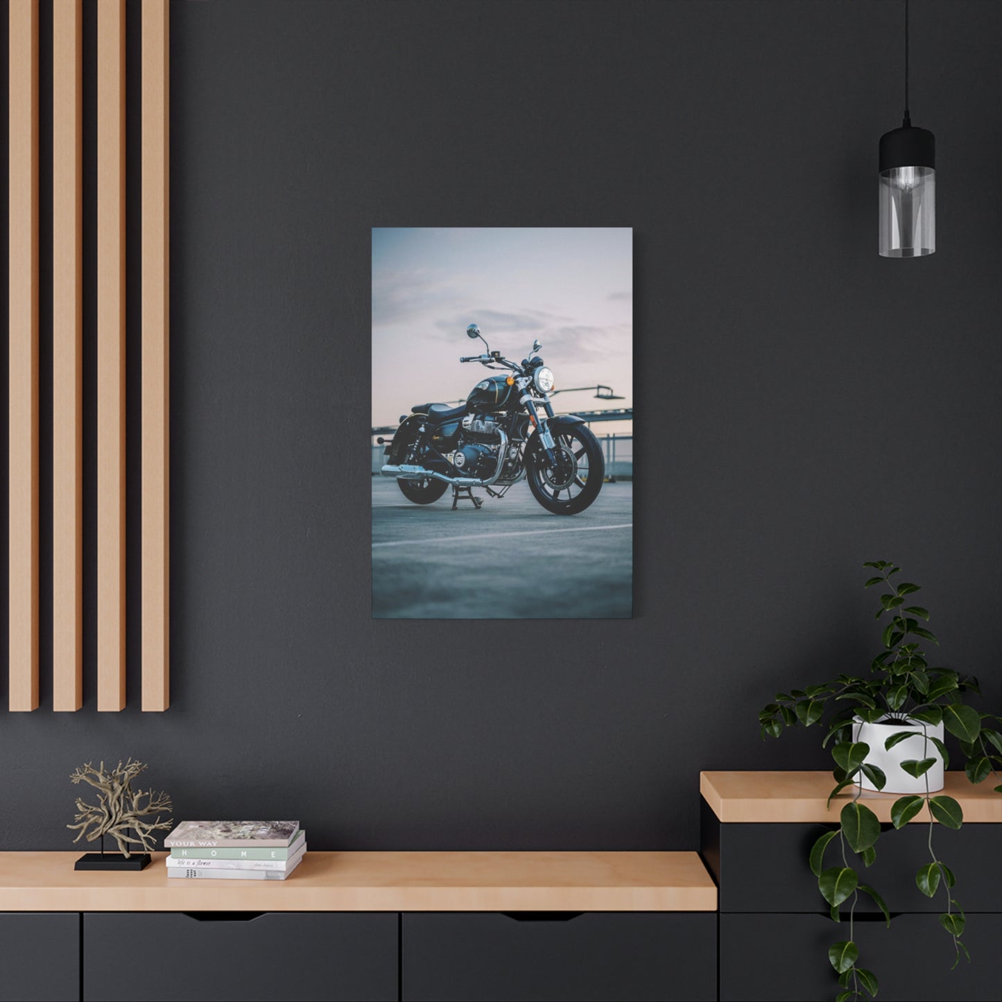 Classic Retro Indian Motorcycle Wall Art & Canvas Prints