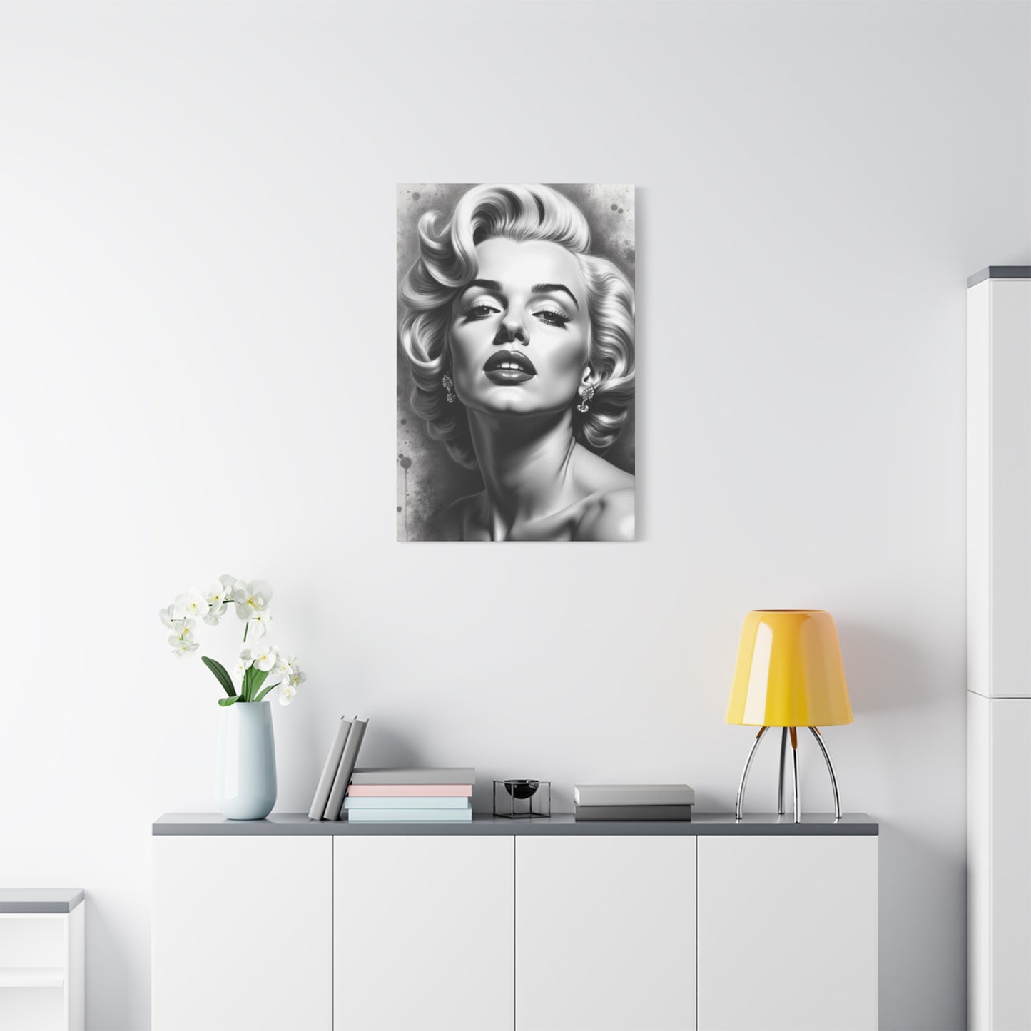 Monochrome Beautiful Marilyn Monroe Wall Art & Canvas Prints