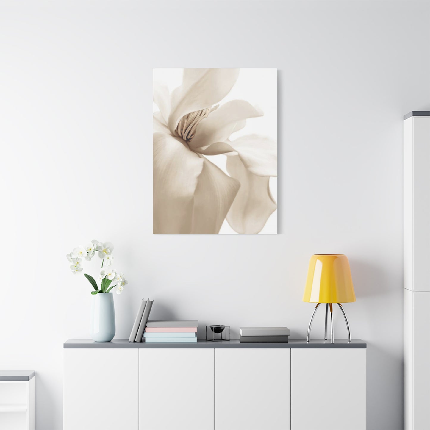 Magnolia Flower Close Up Painting Wall Art & Canvas Prints