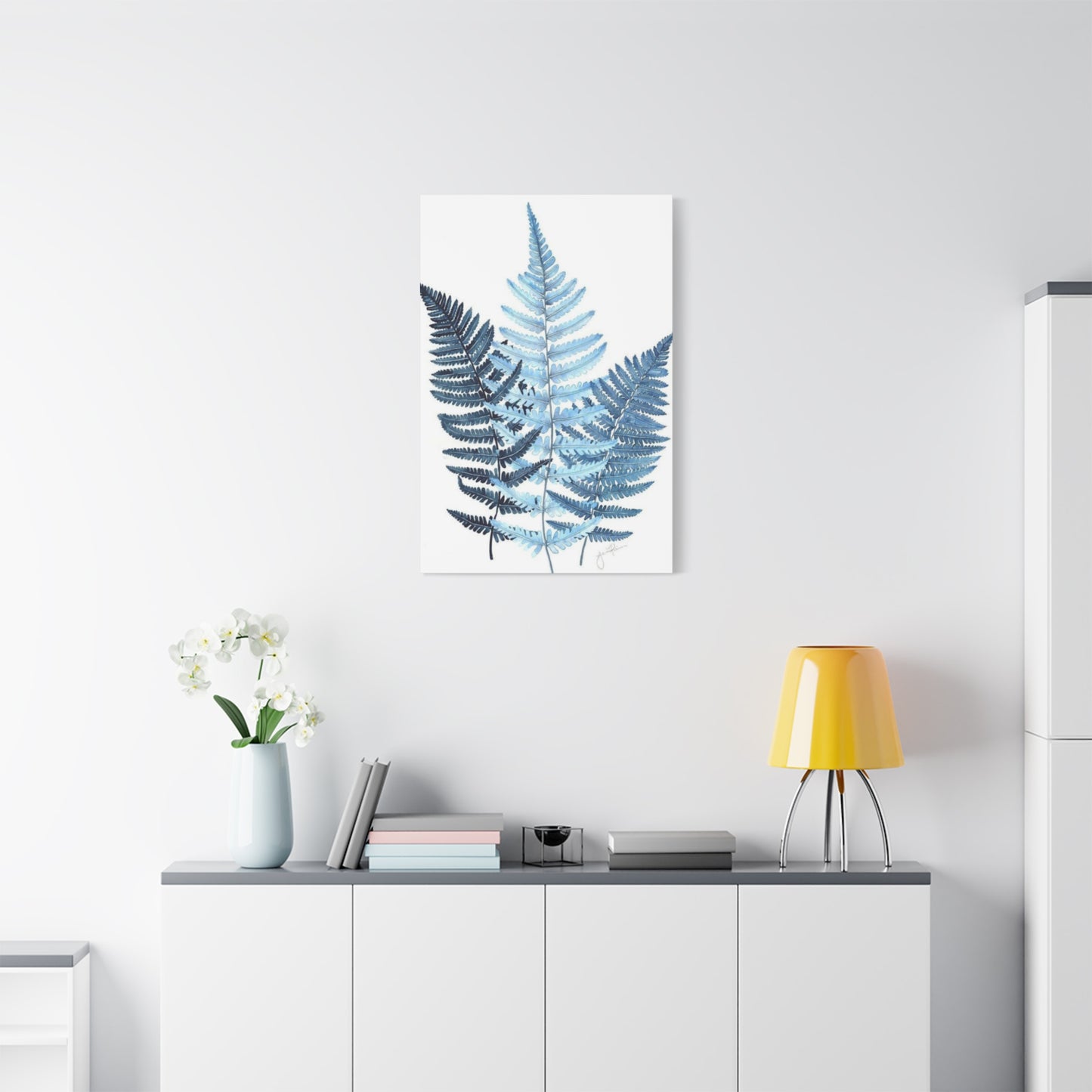 Blue Leaves Entryway Wall Art & Canvas Prints