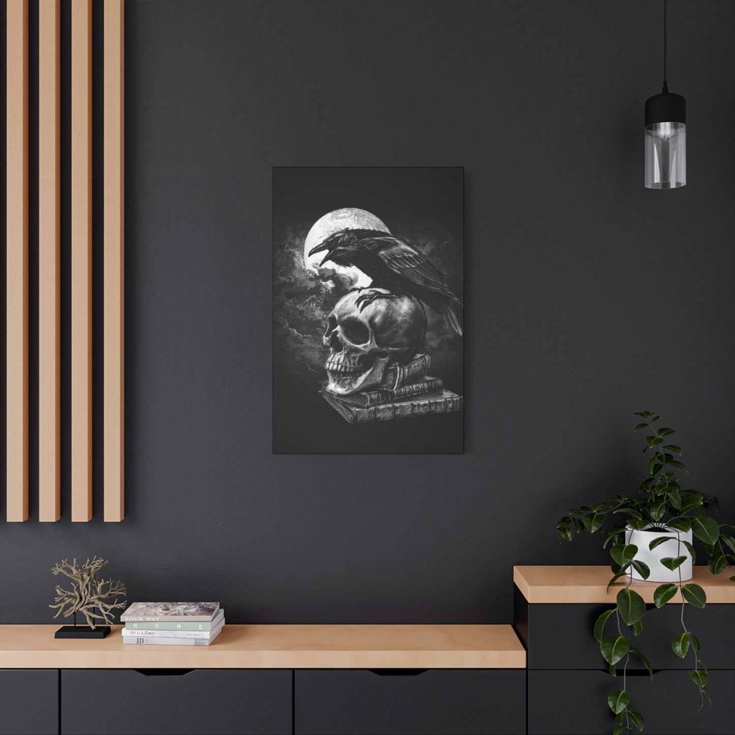 Scary Crow Skull Wall Art & Canvas Prints