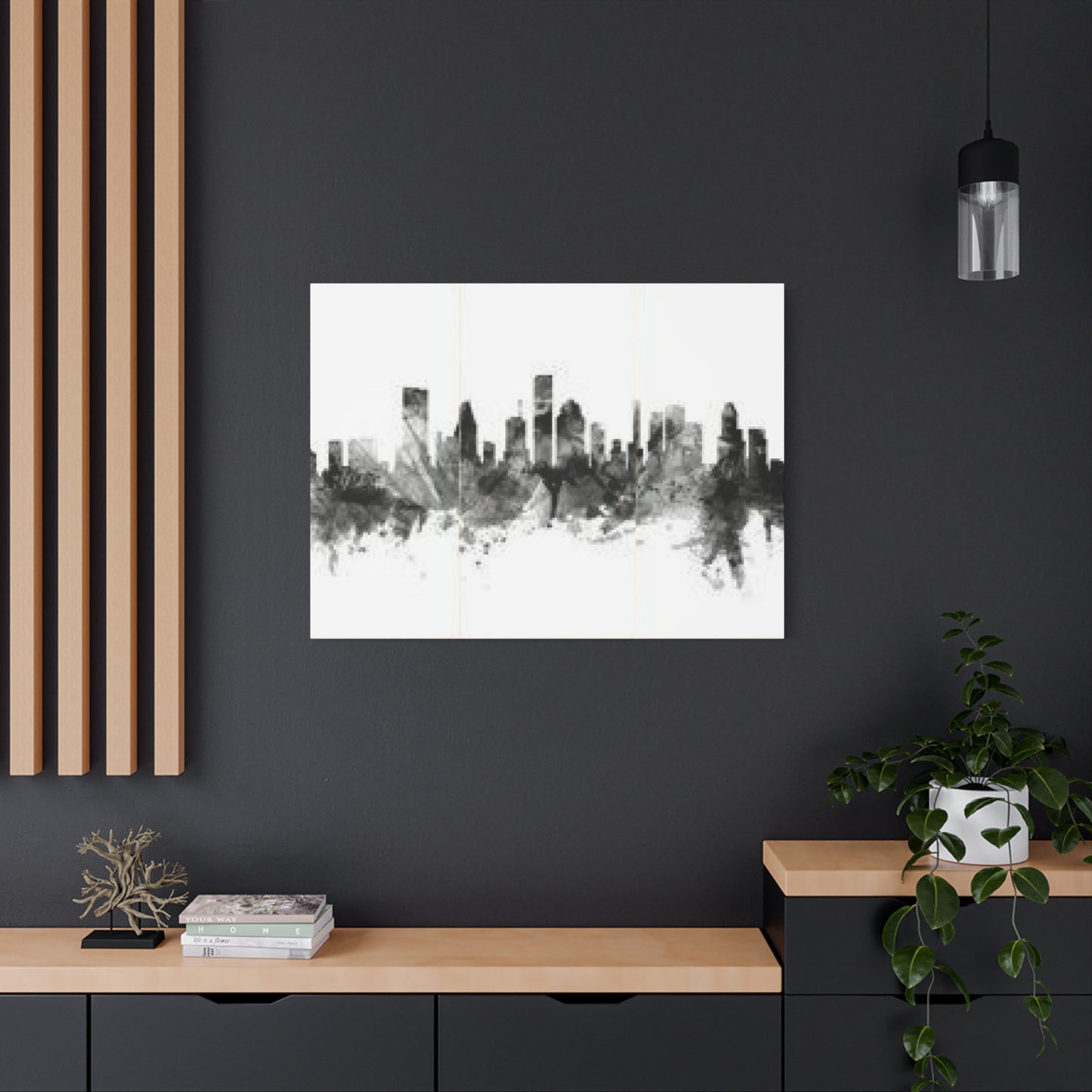 Black & White Houston Skylines Wall Art & Canvas Prints