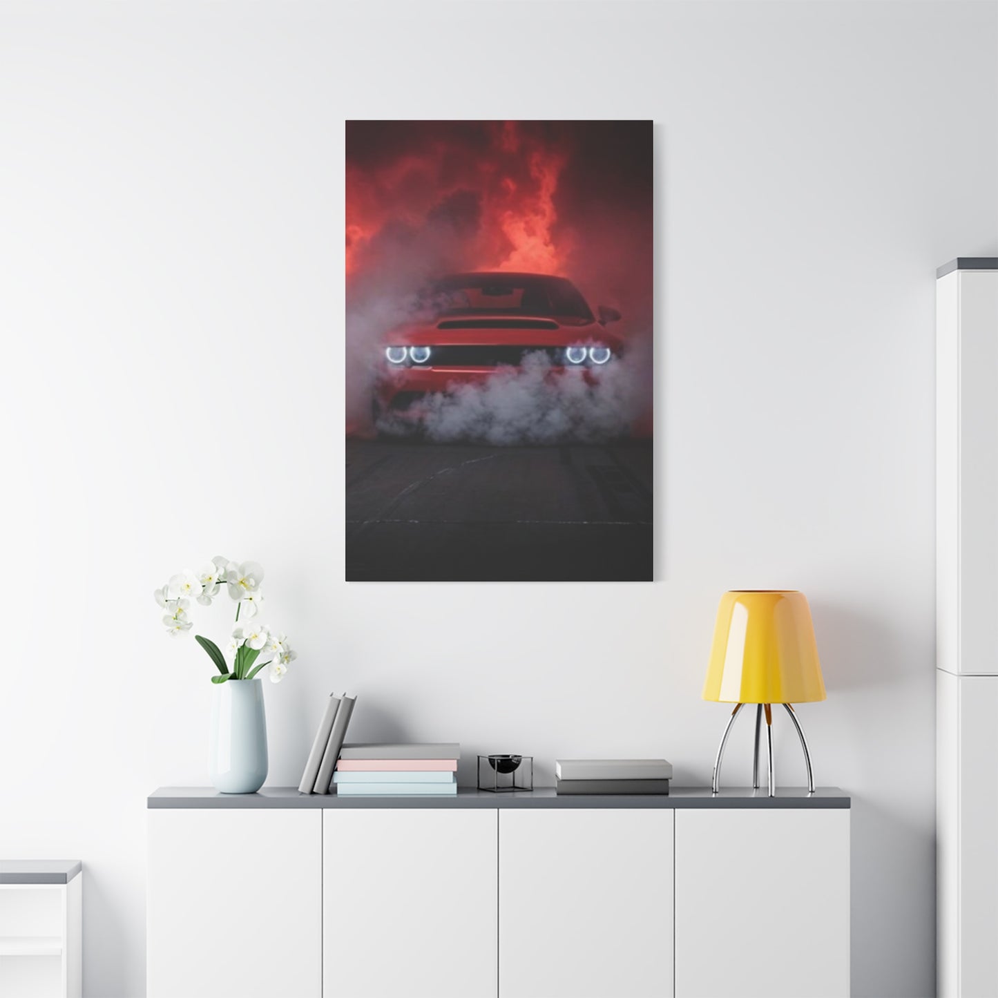 Hellcat Burnout Man Cave Decor Wall Art & Canvas Prints