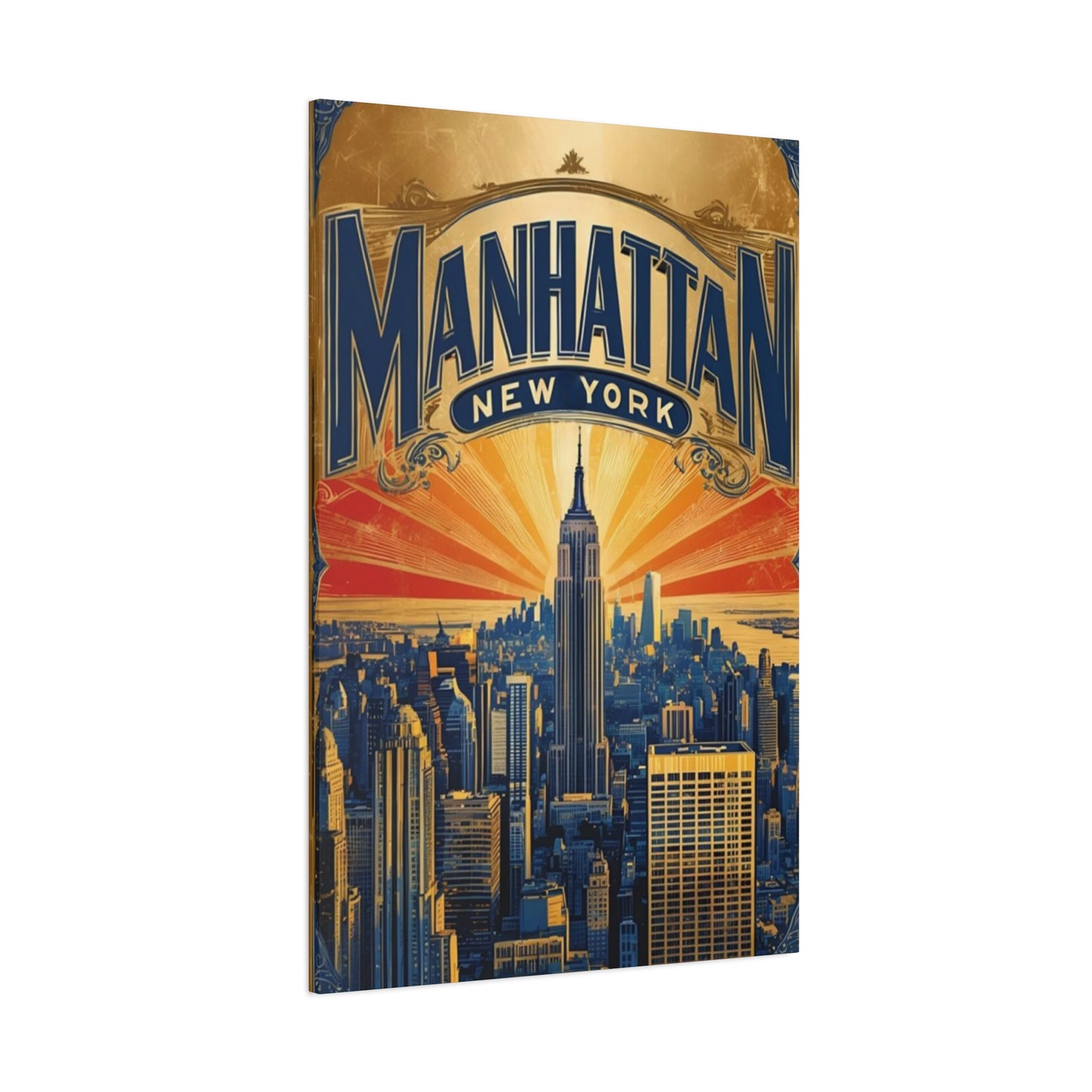 Manhattan City Skyline Poster NYC Skyline Wall Art & Canvas Prints