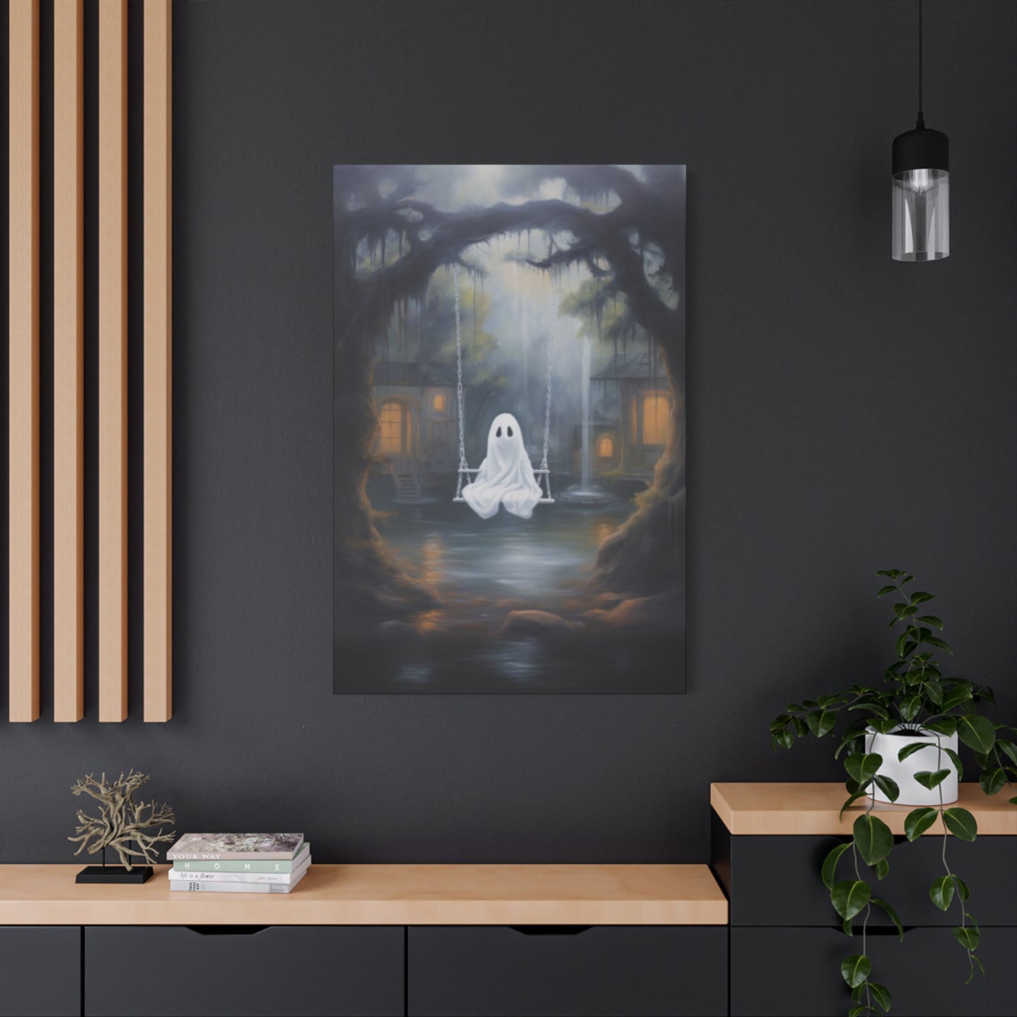 Halloween Scary Swing Painting Wall Art & Canvas Prints