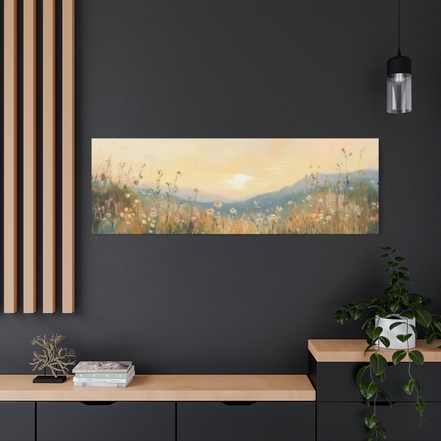 Sunset In Mountain Panoramas Wall Art & Canvas Prints