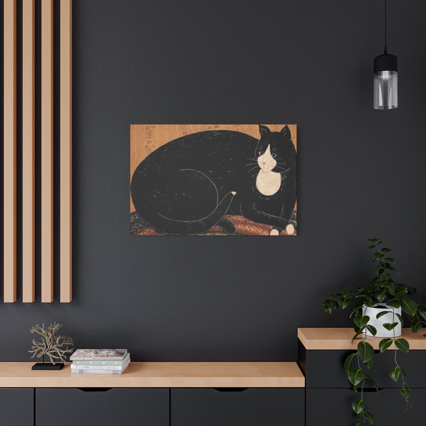 Black Fat Cat Kimble Warren Wall Art & Canvas Prints