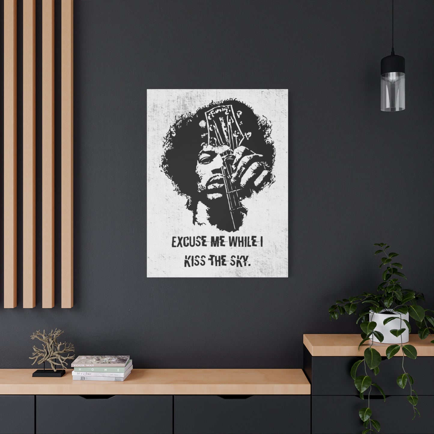 Monochrome Jimi Hendrix Poster Wall Art & Canvas Prints