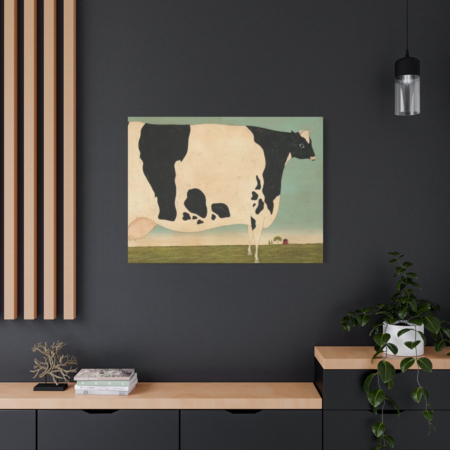 Cow in The Farm Kimble Warren Wall Art & Canvas Prints