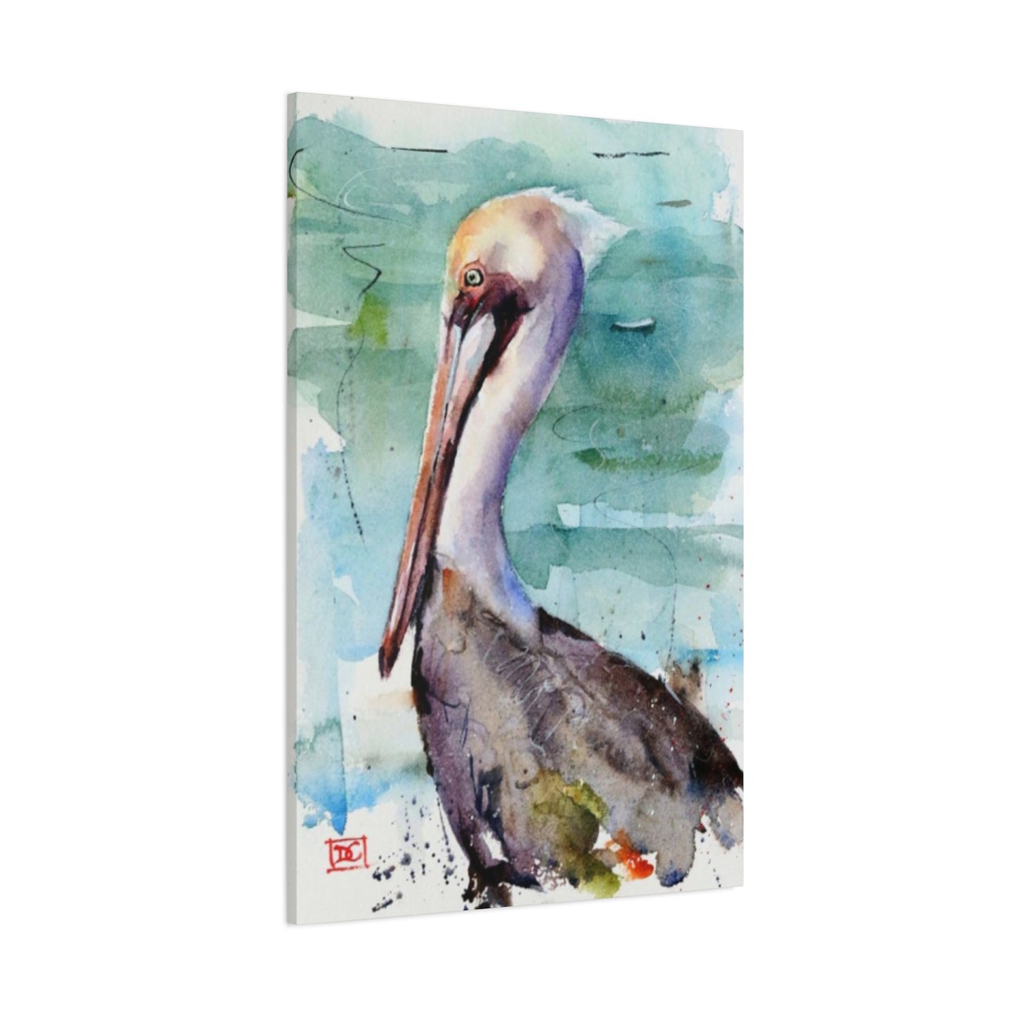 Pelican Colorful Water Painting Wall Art & Canvas Prints