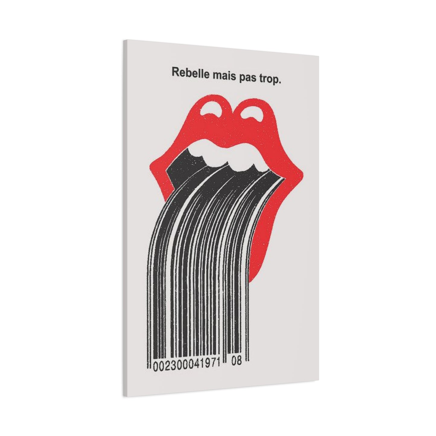 Bar Code Lips Painting Wall Art & Canvas Prints