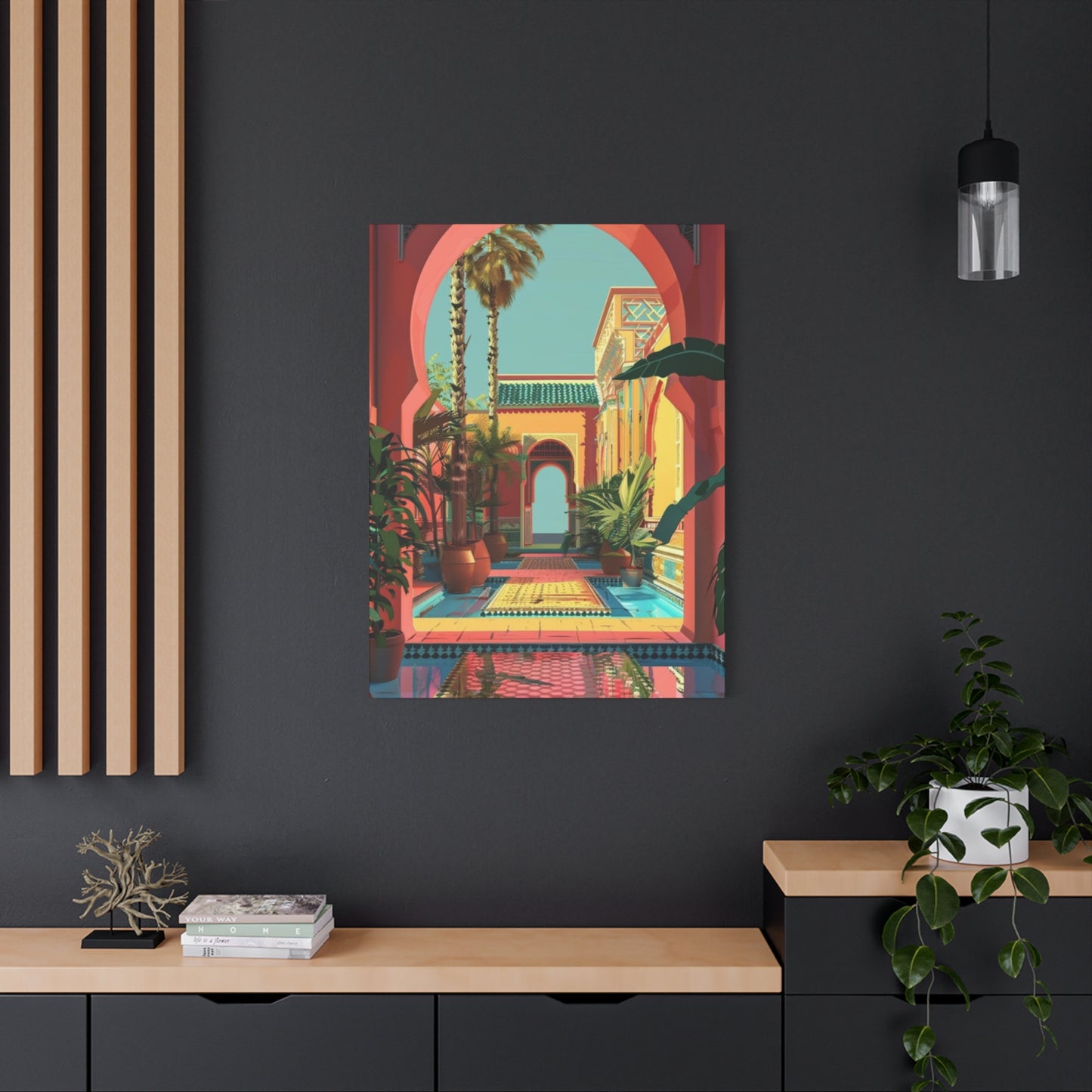 Red & Yellow Architecture in Moroccan Wall Art & Canvas Prints