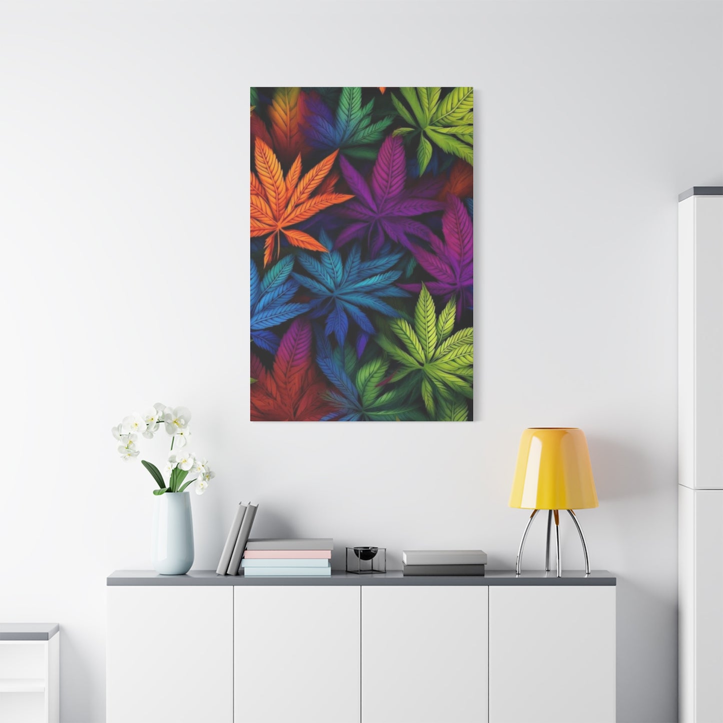 Colorful Cannabis Plant Marijuana Wall Art & Canvas Prints