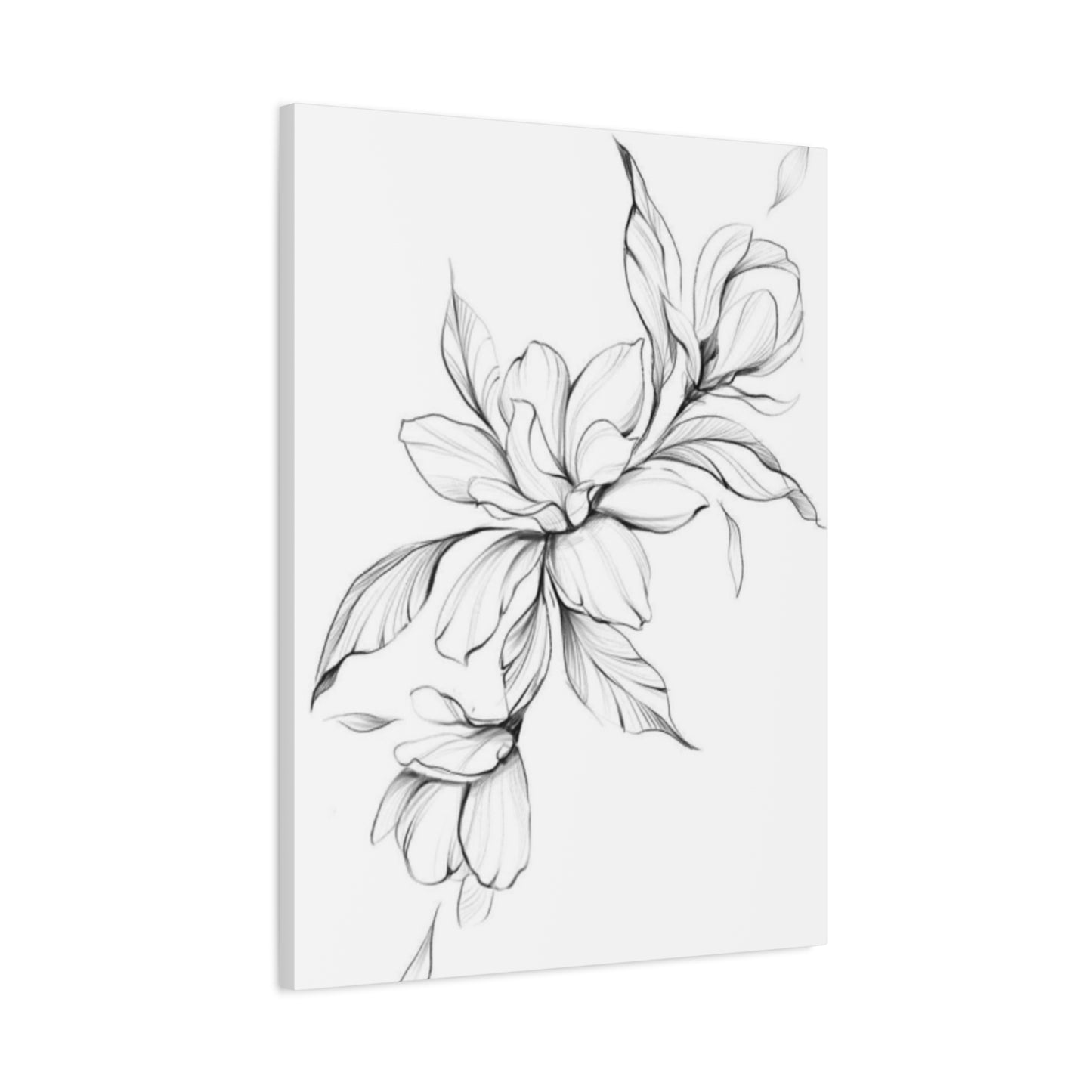 Greyscale Magnolia Flower Painting Wall Art & Canvas Prints