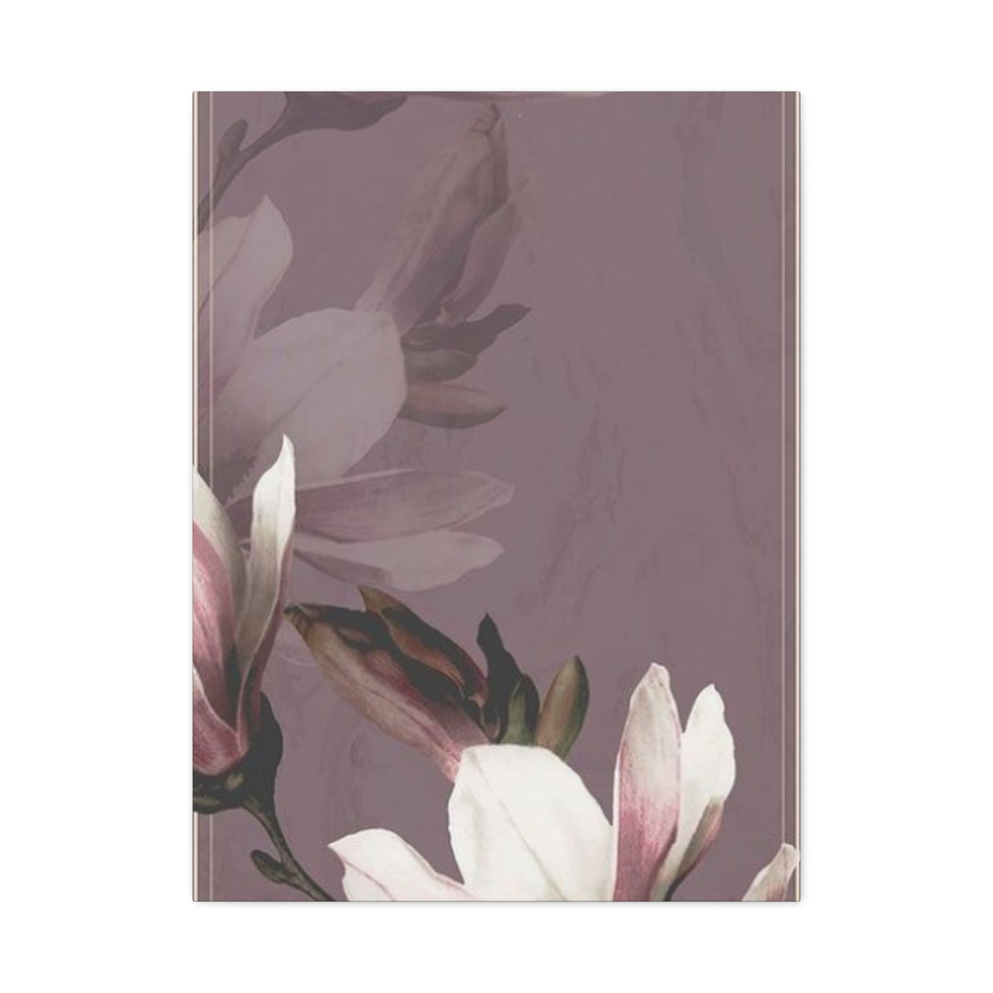 Purple Magnolia Flower with Painting Wall Art & Canvas Prints