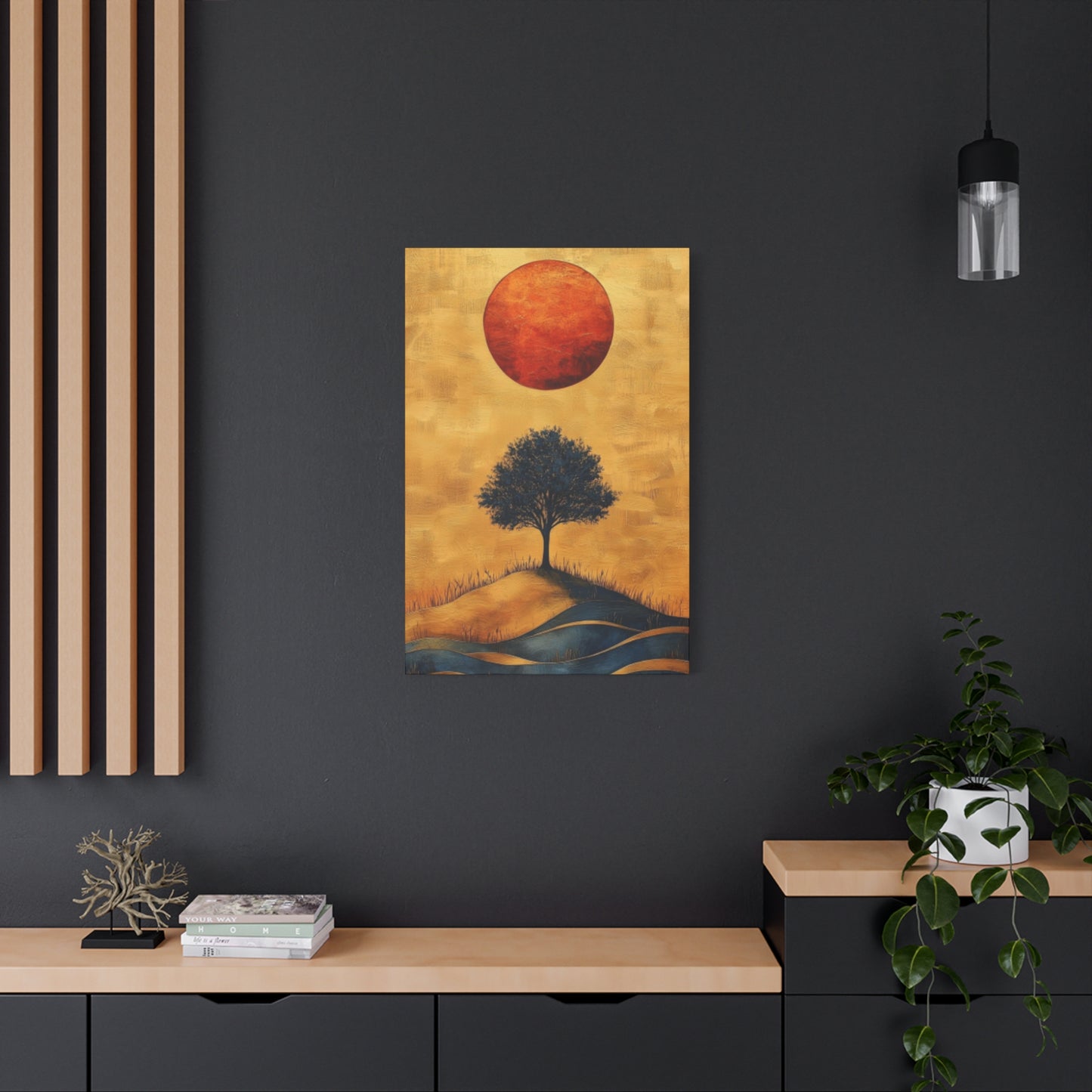 Sun And Tree Modernism Wall Art & Canvas Prints