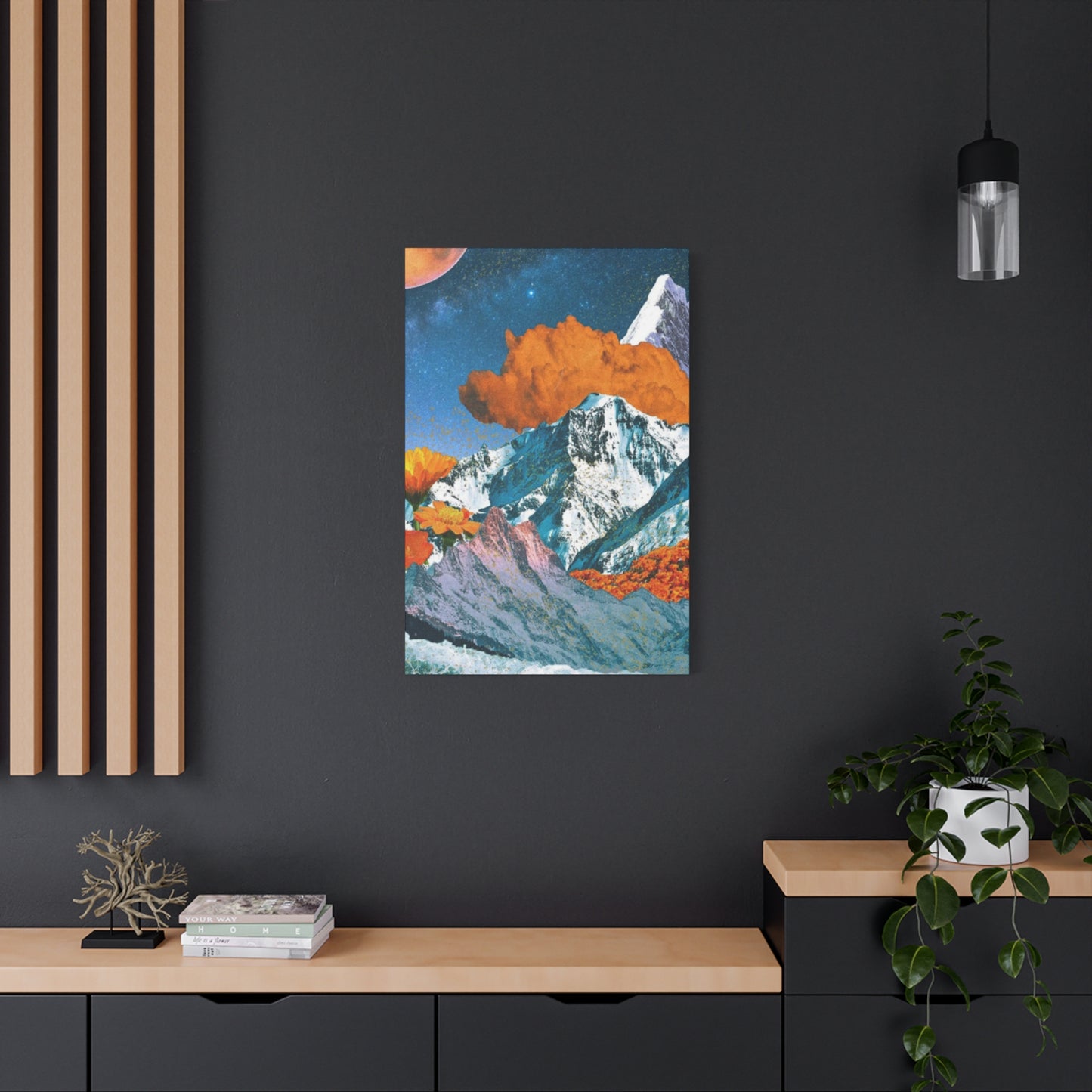 Golden Clouds In Mountain Modernism Wall Art & Canvas Prints