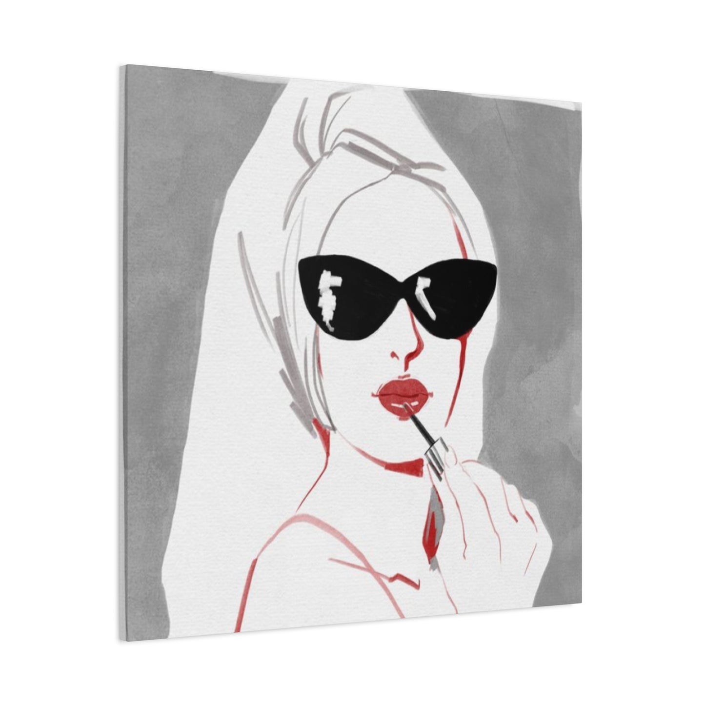 Model Lips Drawing Wall Art & Canvas Prints