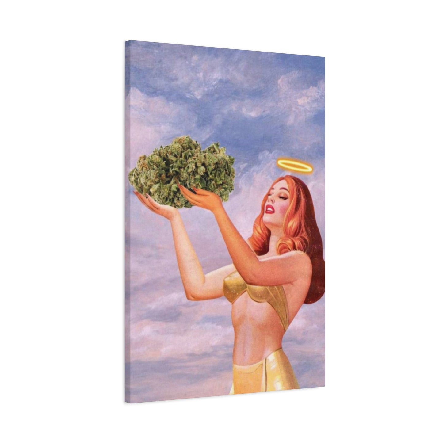 Angel With Joint Marijuana Wall Art & Canvas Prints